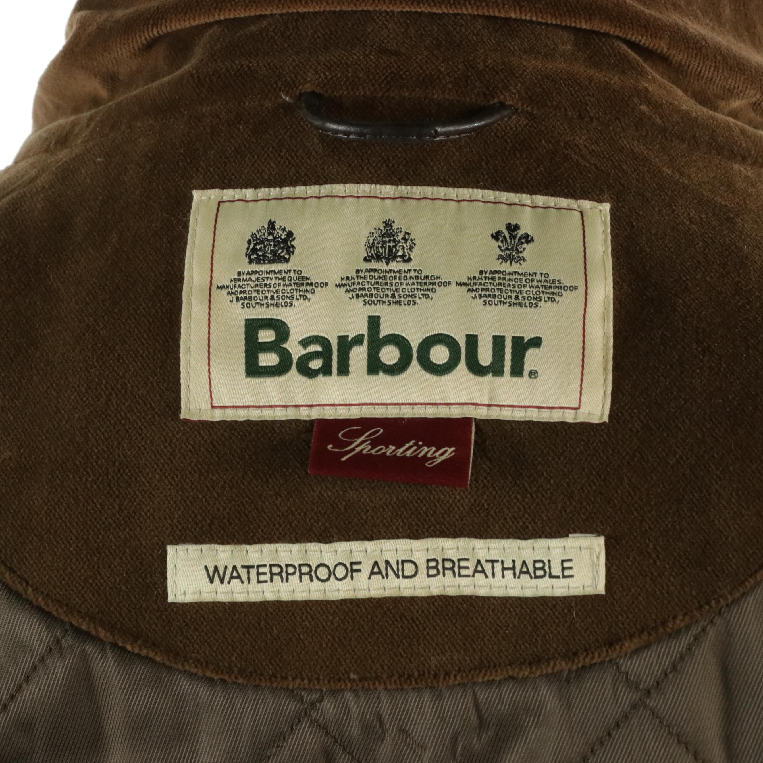 Men's Barbour Sporting Waterproof Wool Tweed Coat with Gore-Tex Quilted Lining