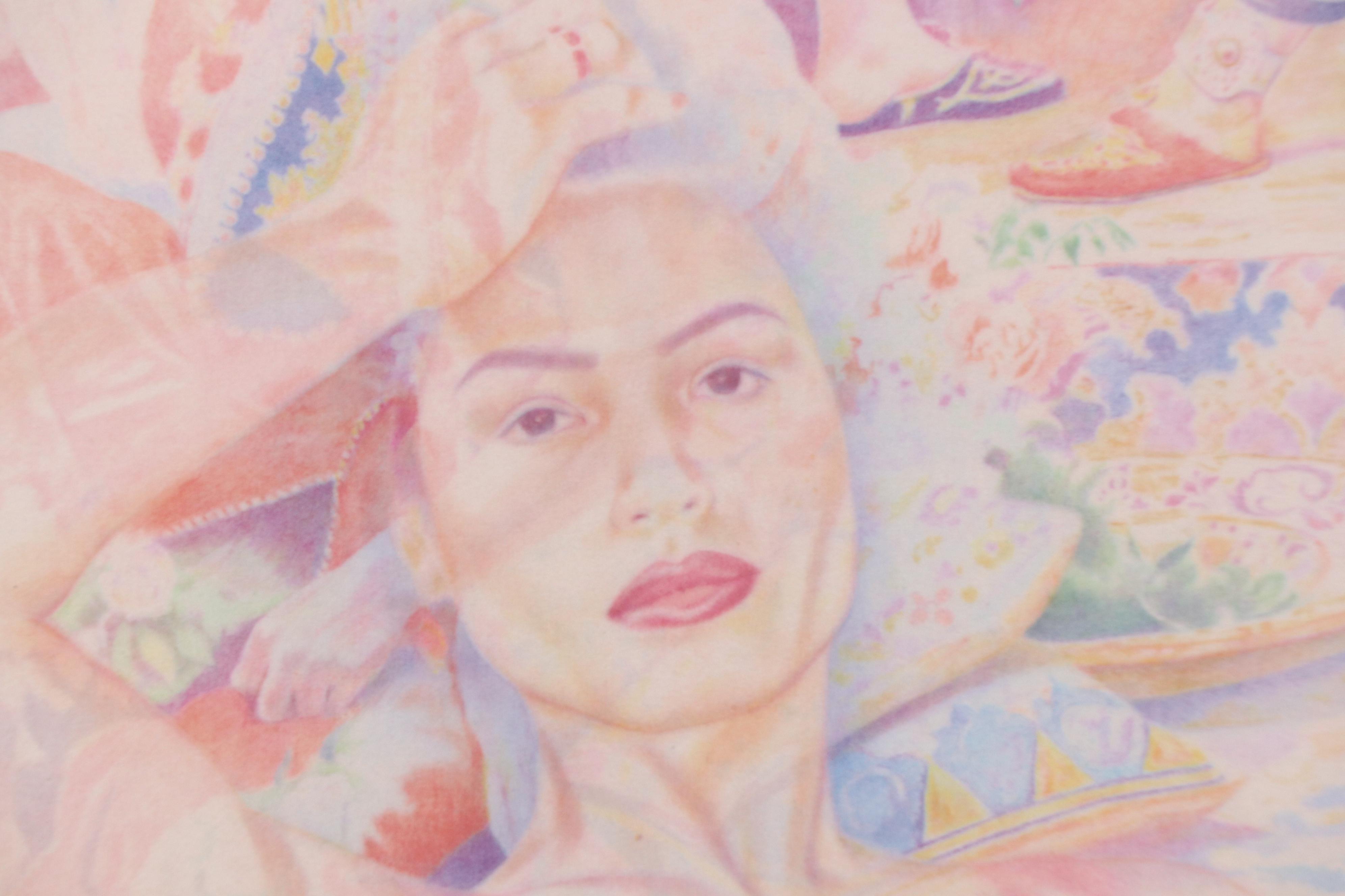 Guillaume Azoulay Portrait Giclée "Odalisque State I," 2000