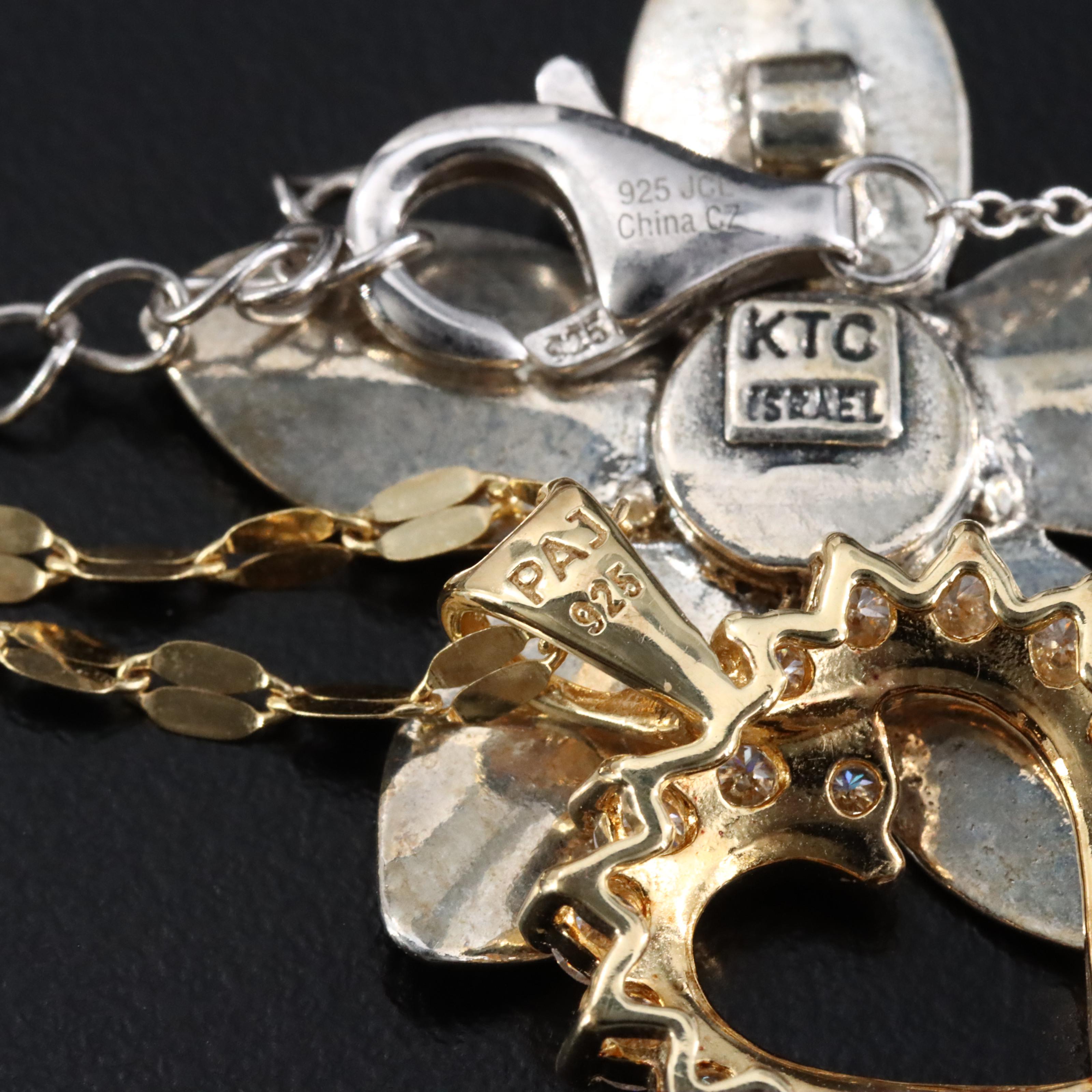 Sterling Jewelry Collection Featuring White Zircon, Moissanite, and CZ