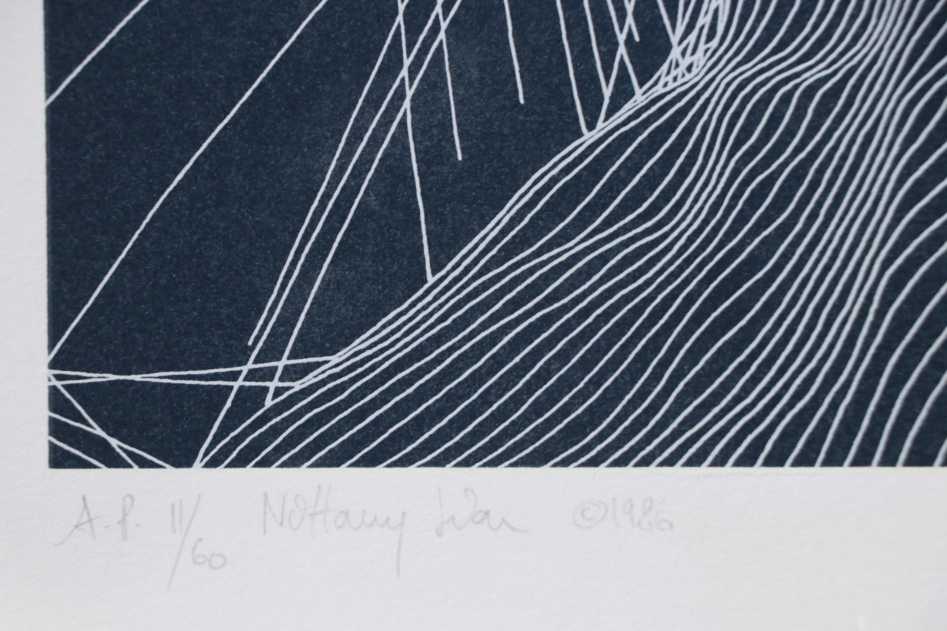 Guillaume Azoulay Surrealist Silkscreen "Nittany Lion," 1986