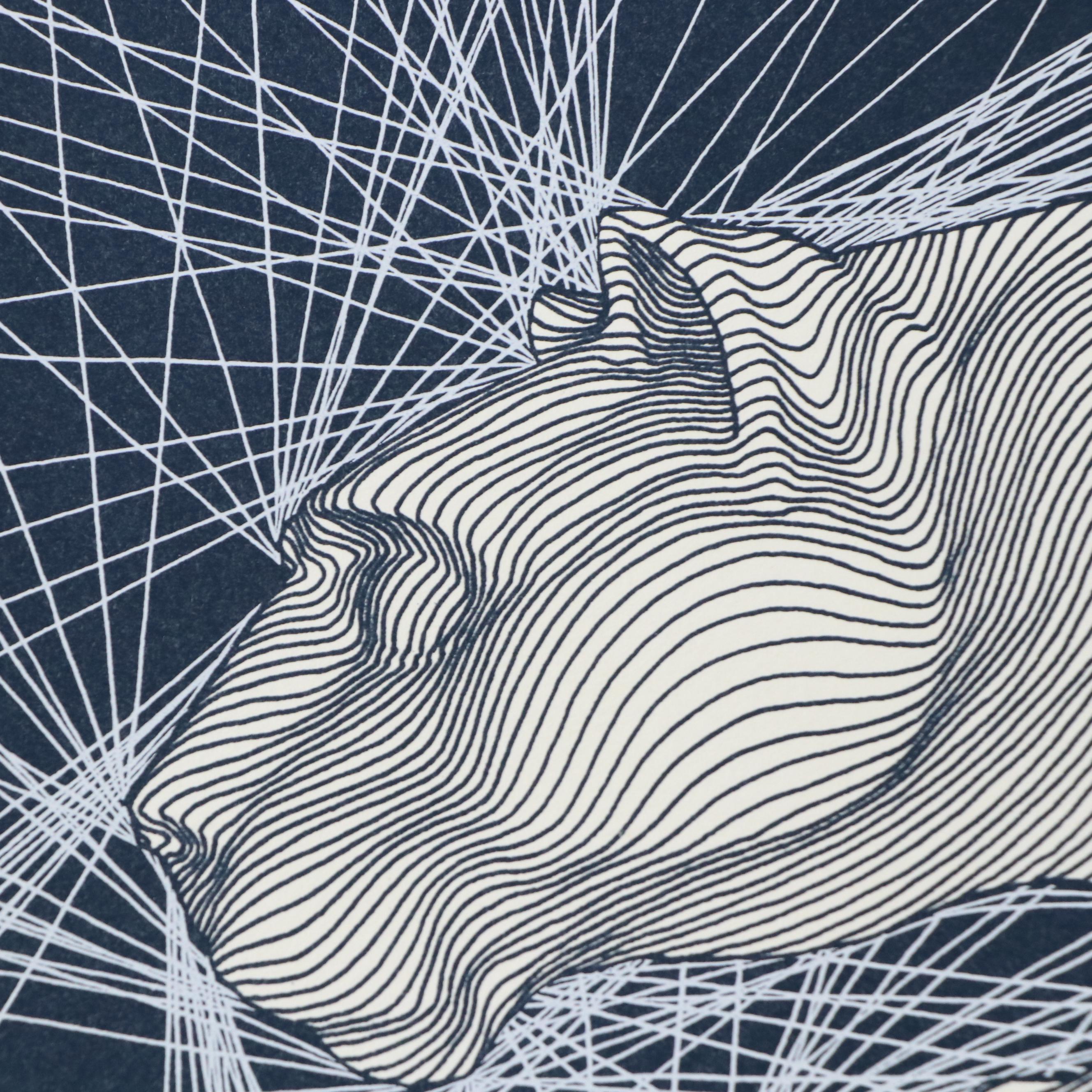 Guillaume Azoulay Surrealist Silkscreen "Nittany Lion," 1986