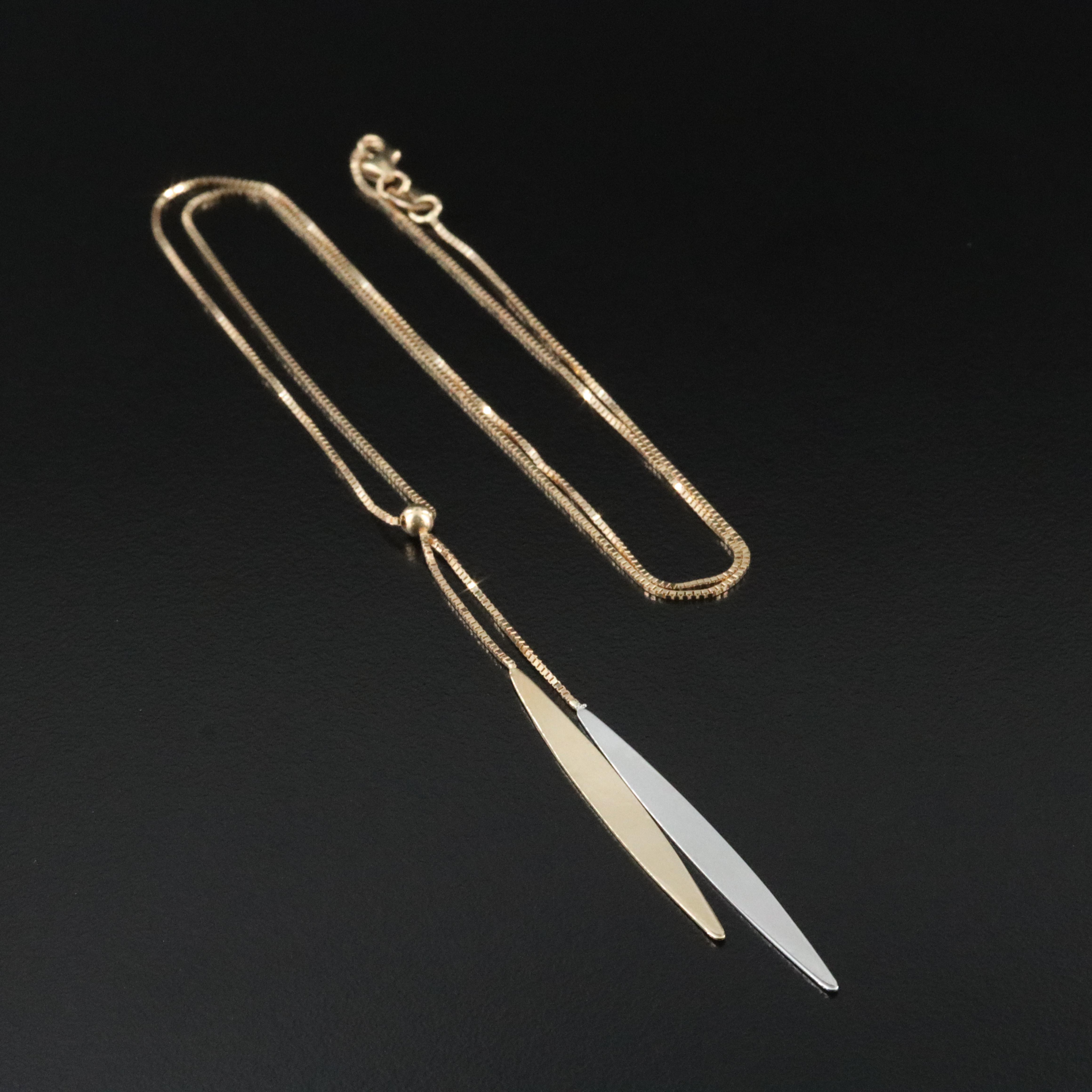 Italian 14K Two-Tone Négligéé Necklace