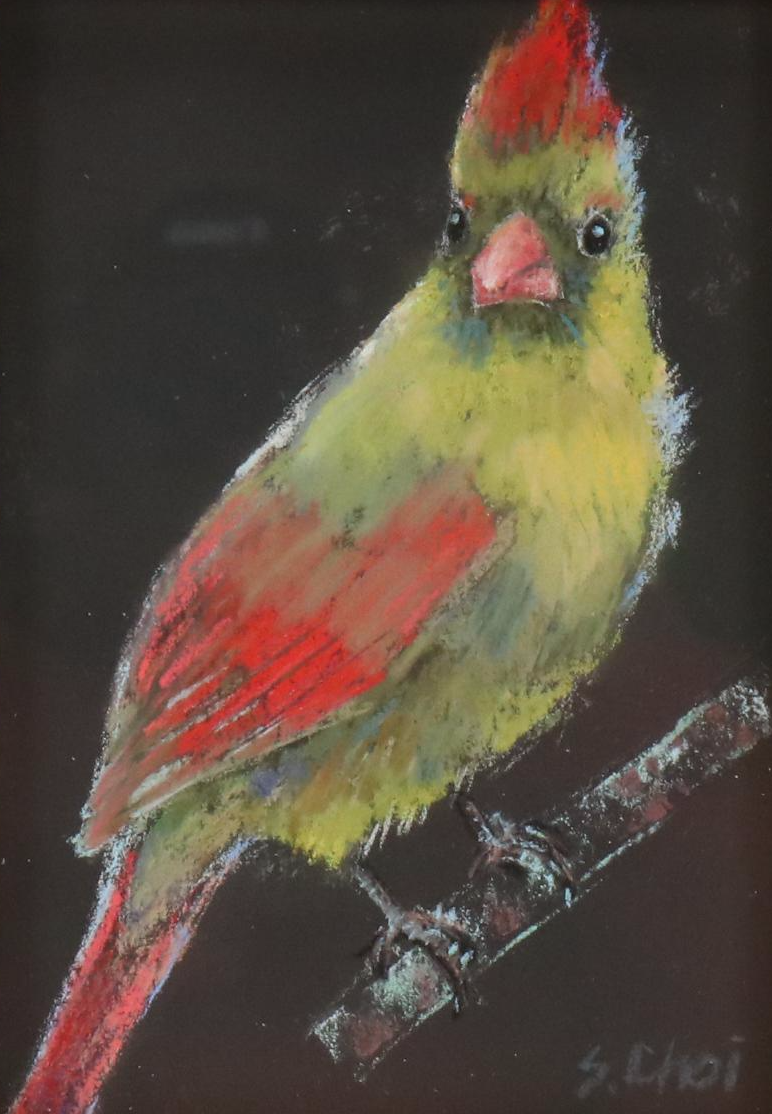 Sunkyung Choi Pastel Drawing of Bird, 21st Century