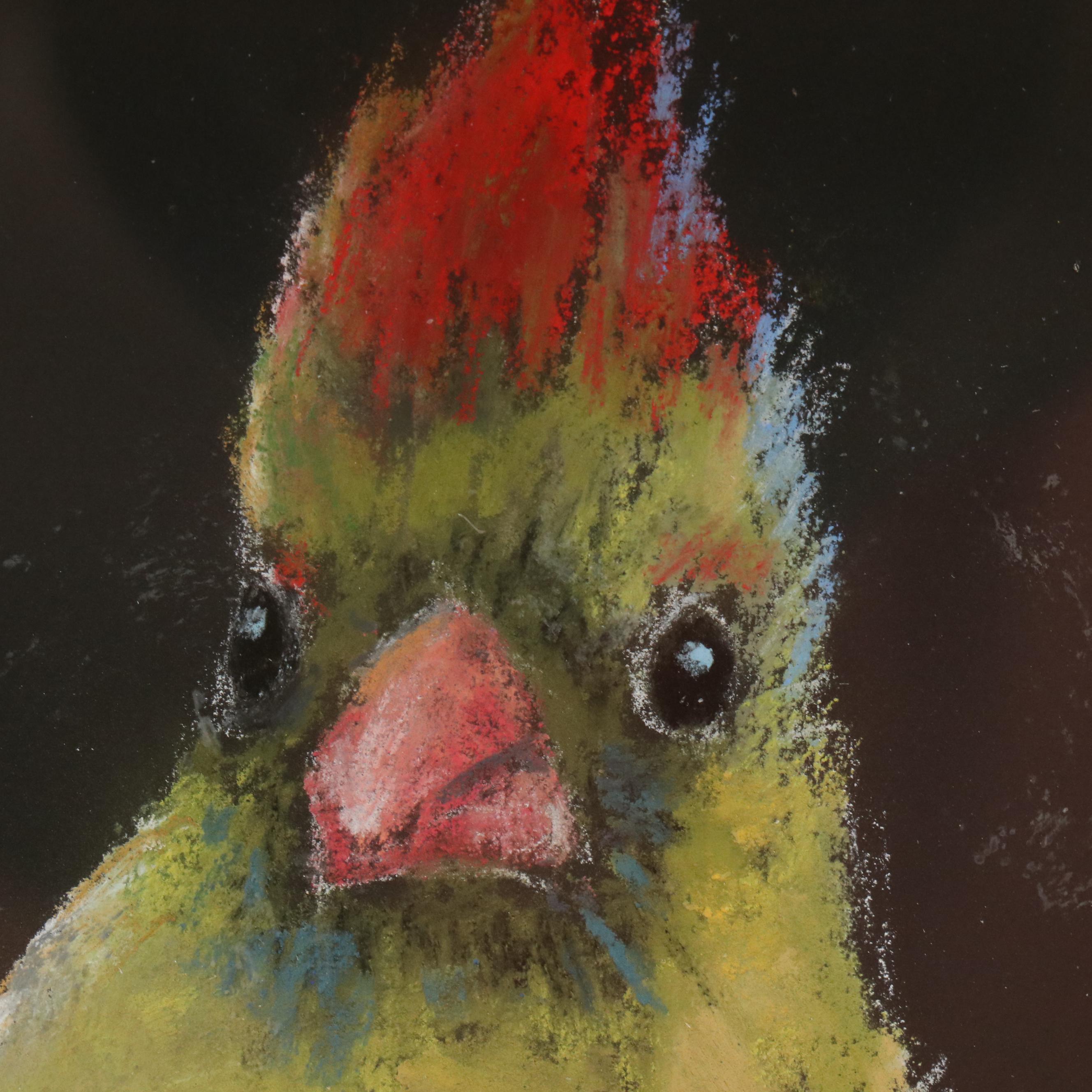 Sunkyung Choi Pastel Drawing of Bird, 21st Century