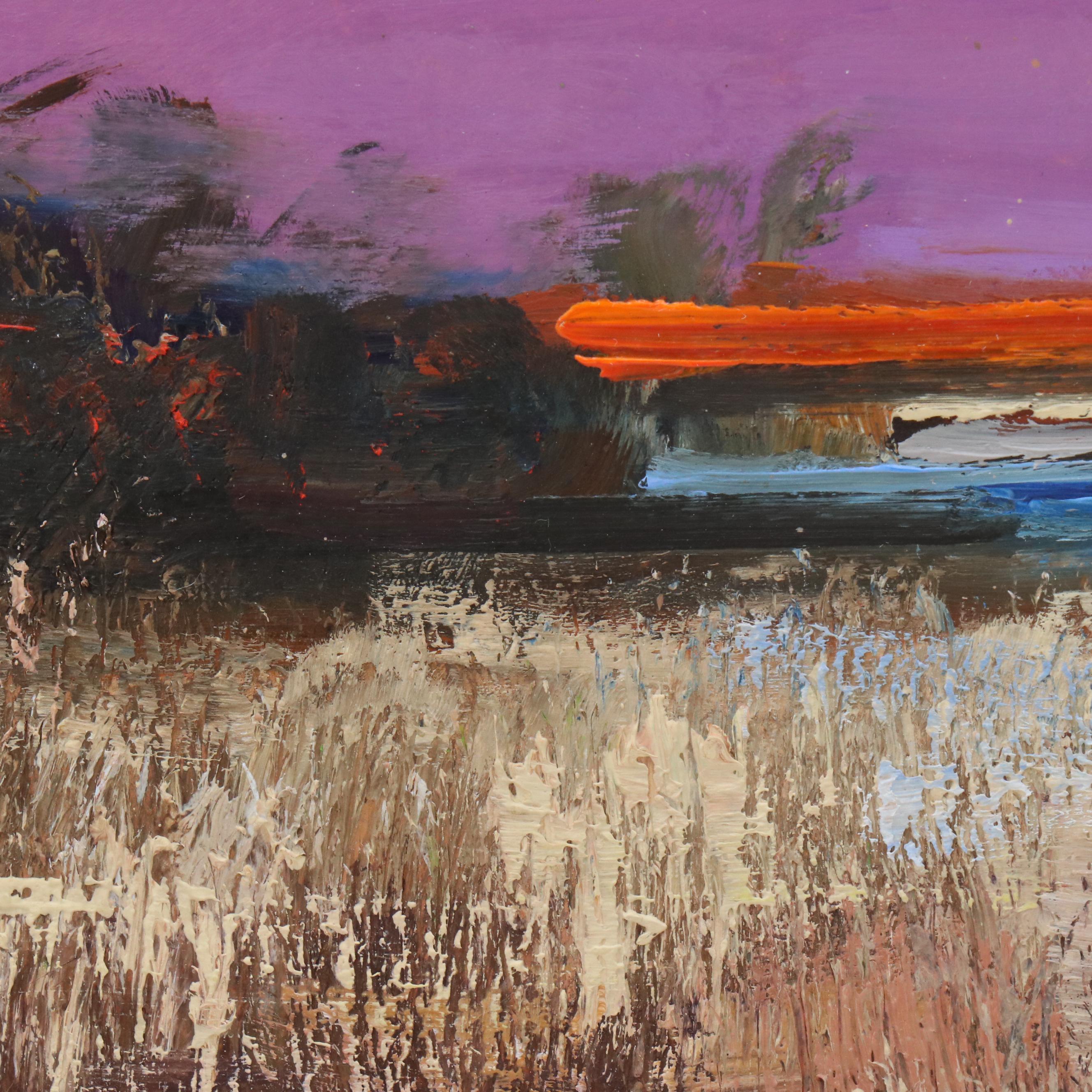 Natalia Demenko Sunset Landscape Oil Painting, 21st Century