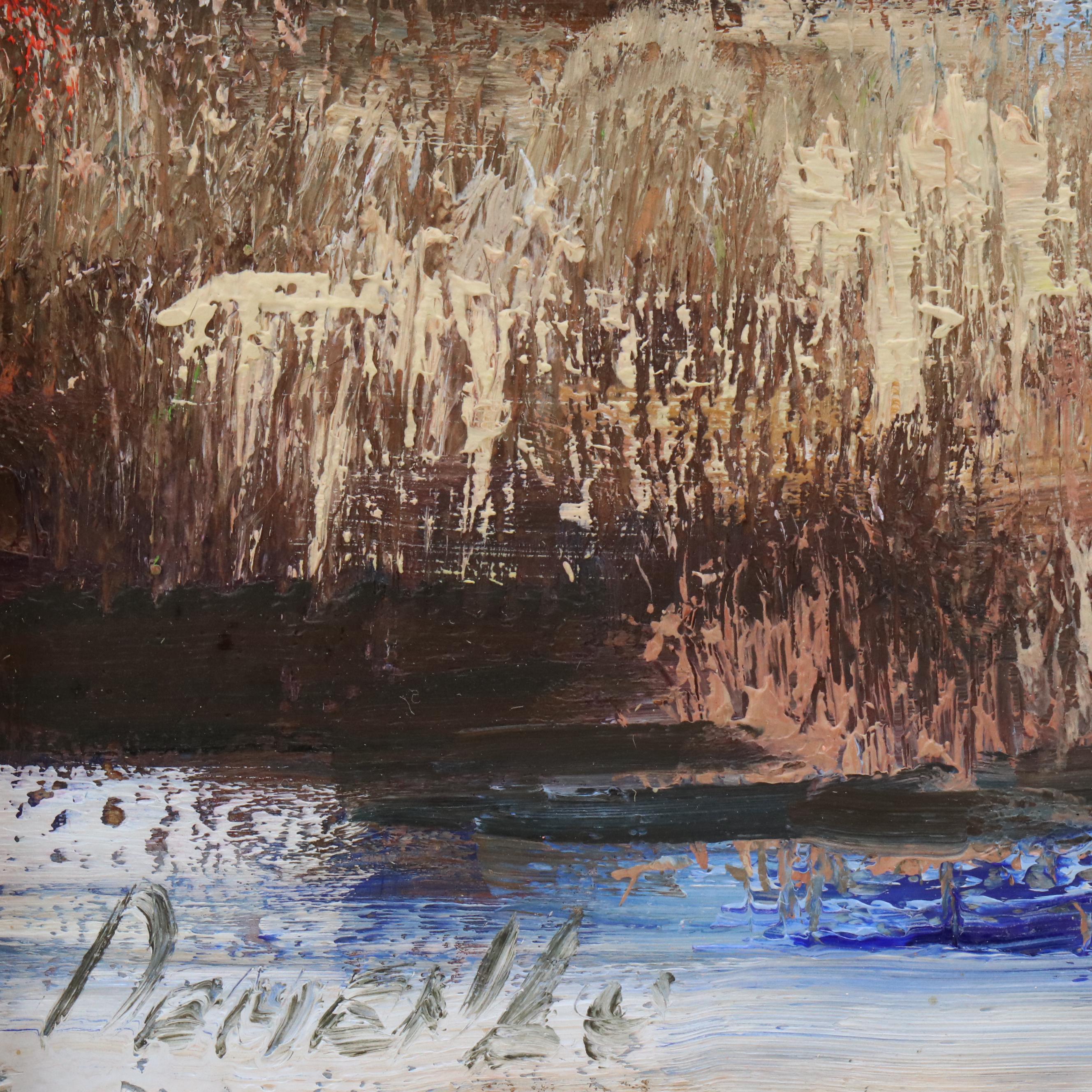 Natalia Demenko Sunset Landscape Oil Painting, 21st Century