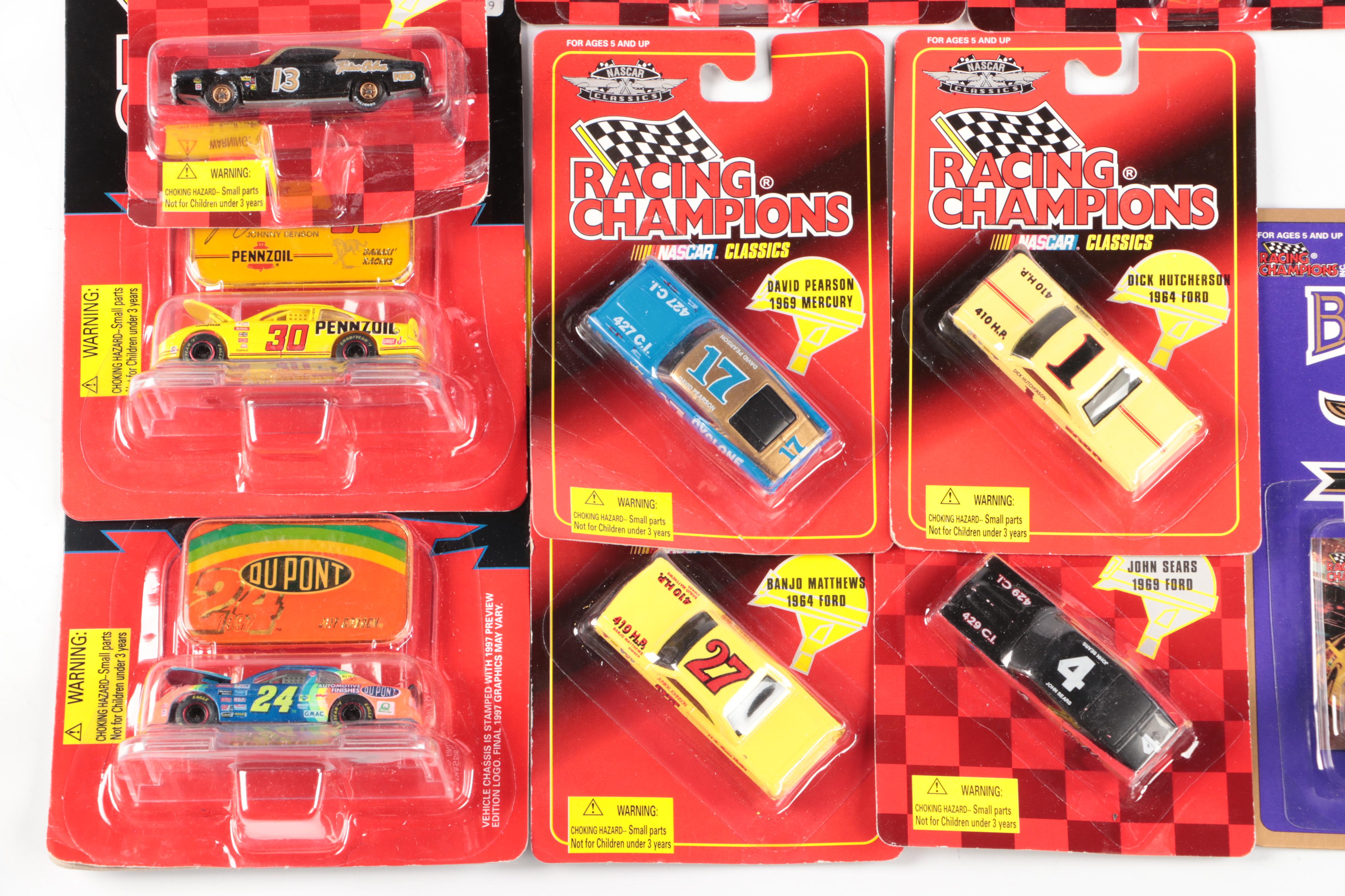 NASCAR Racing Superstars and Champions Diecast Cars with Transporter