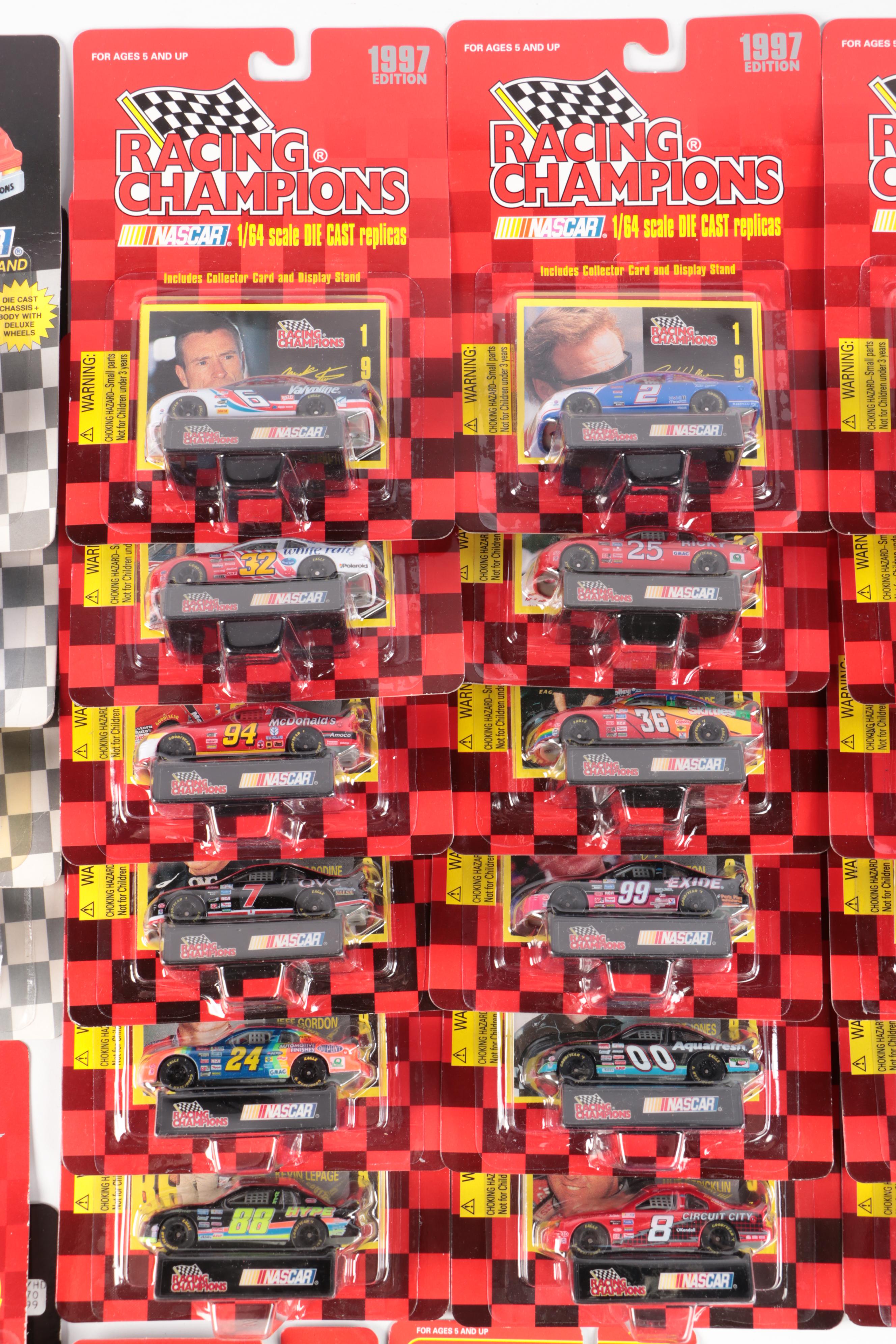 NASCAR Racing Superstars and Champions Diecast Cars with Transporter