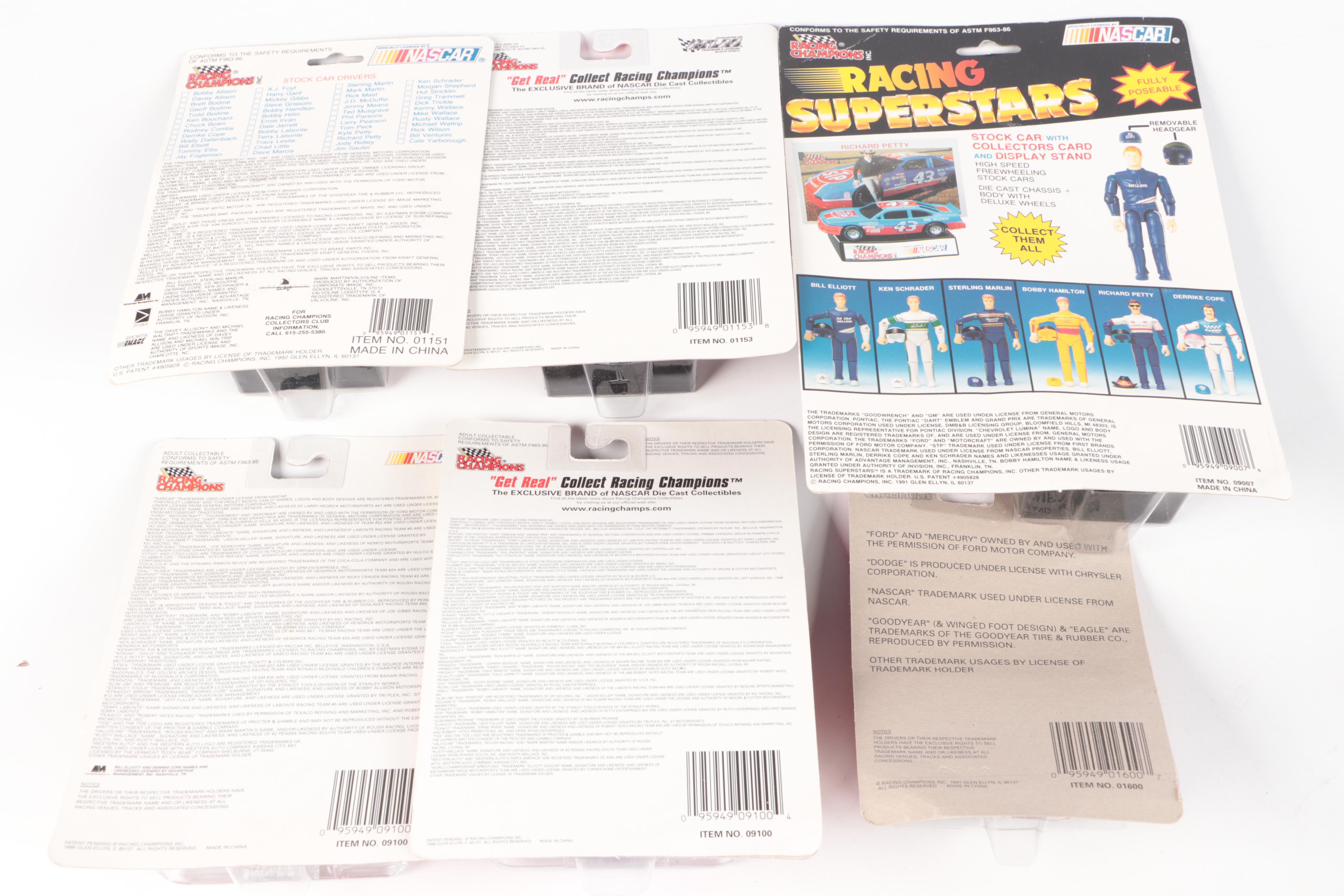 NASCAR Racing Superstars and Champions Diecast Cars with Transporter