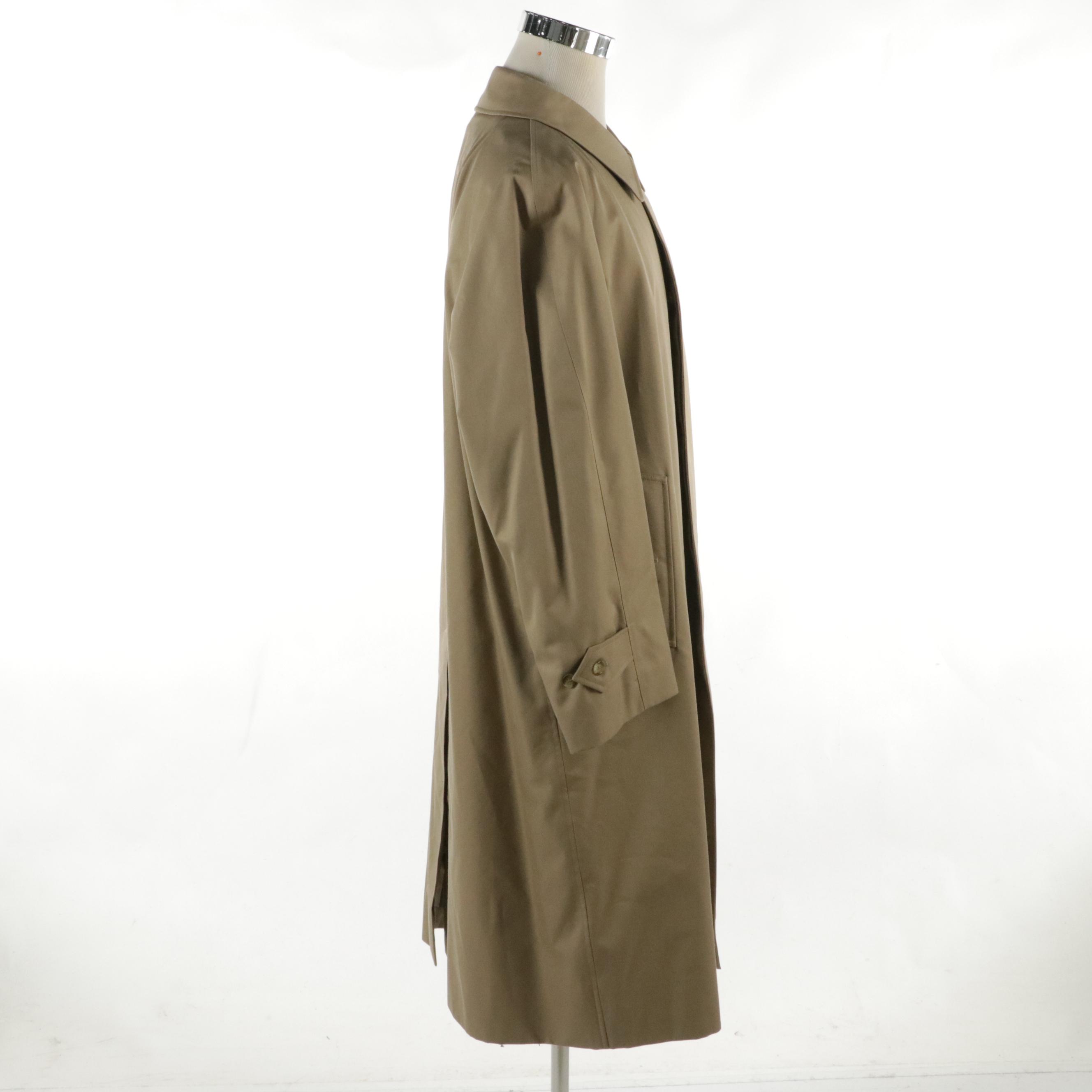Men's Burberry Cotton Blend Trench Coat with Removable Wool House Check Lining