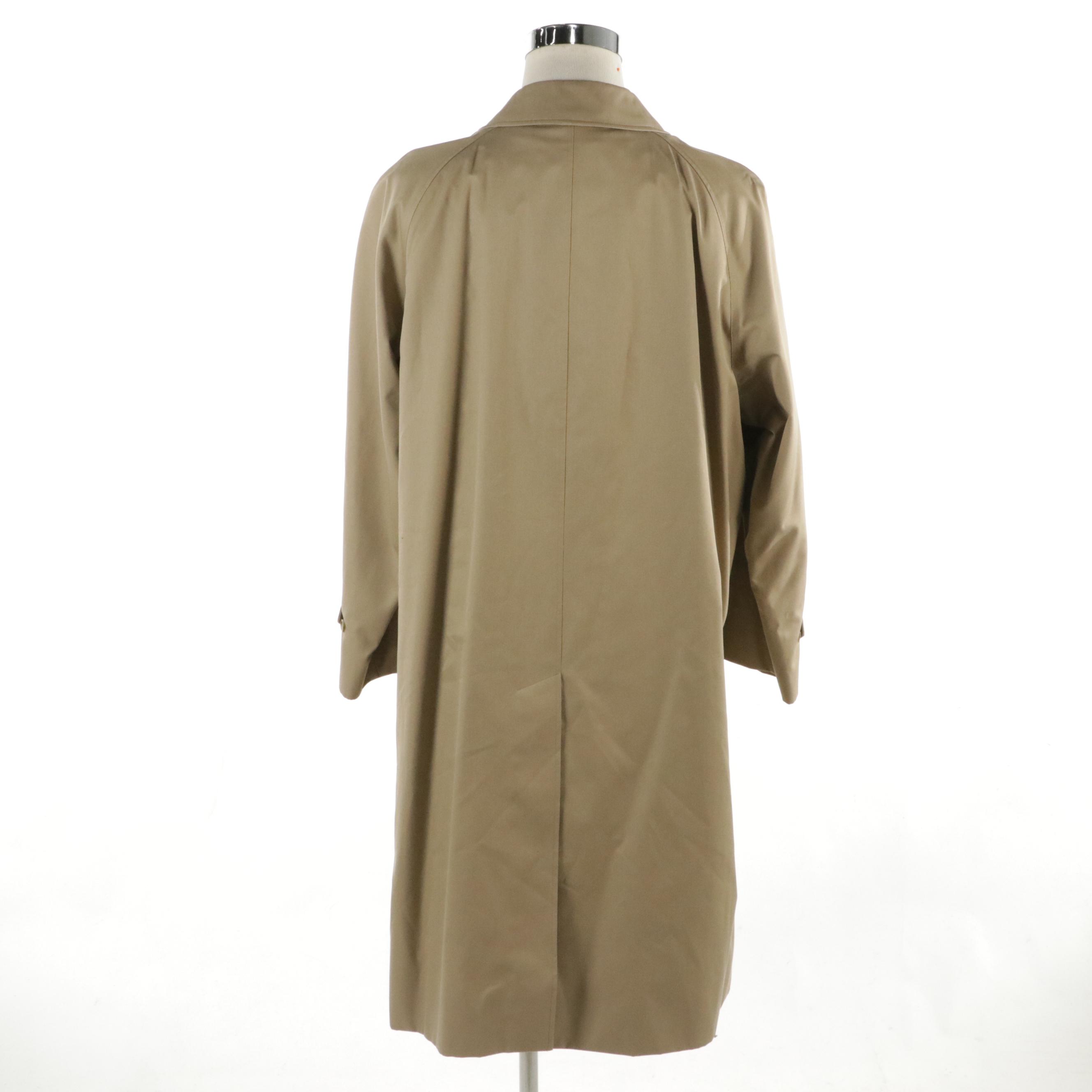 Men's Burberry Cotton Blend Trench Coat with Removable Wool House Check Lining
