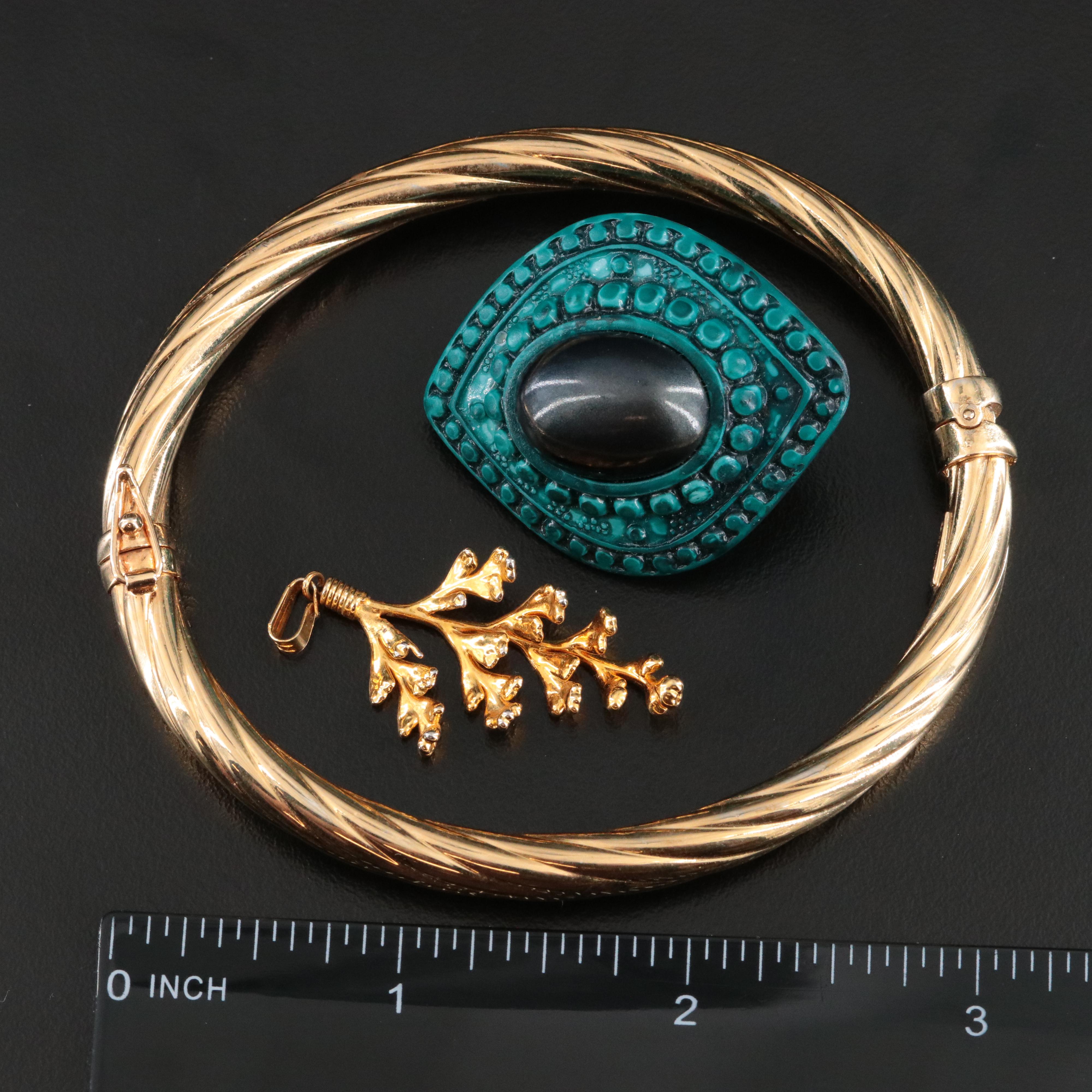 Tiger's Eye, Blue Topaz and Enamel Featured in Costume Jewelry Colleciton