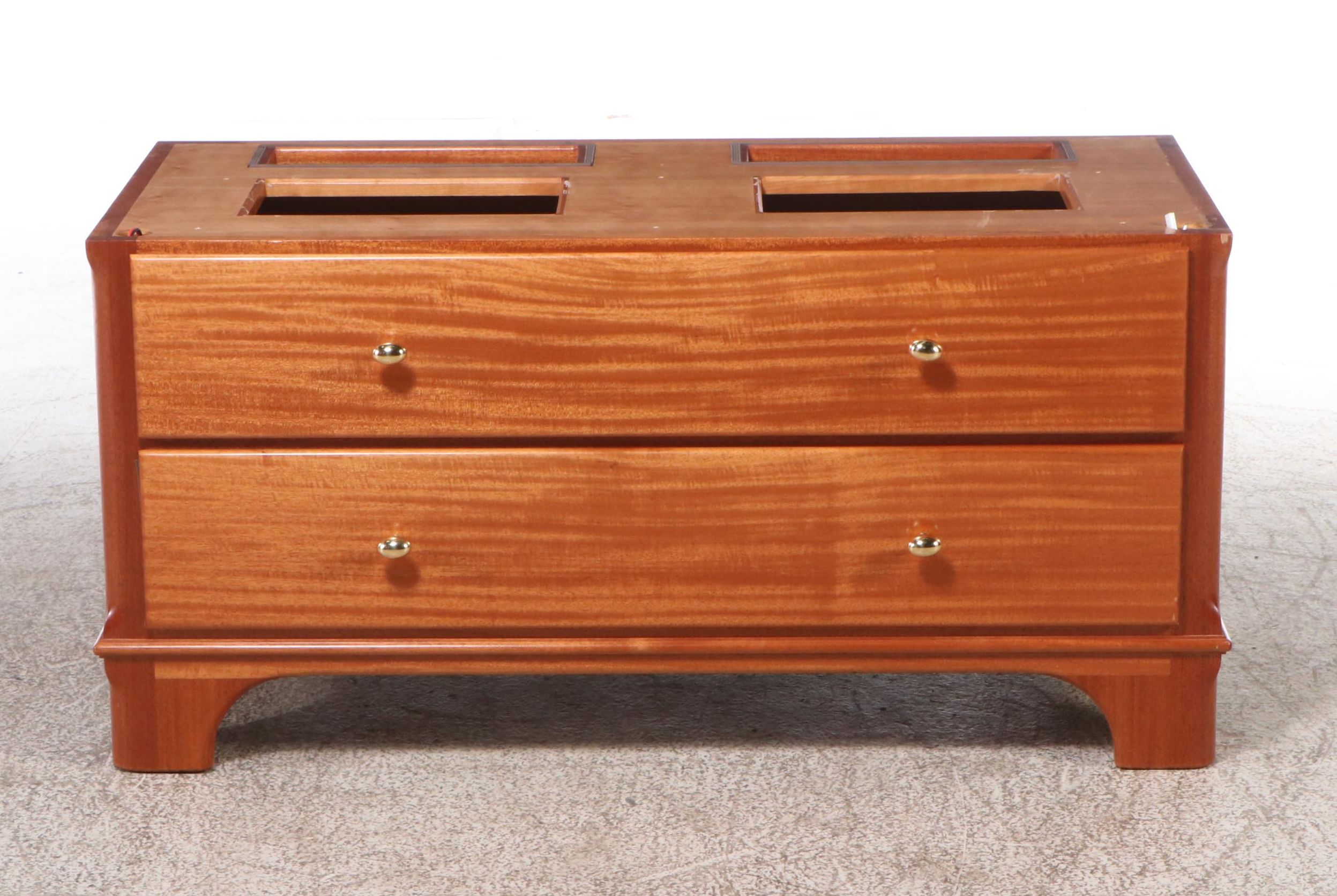 Mahogany and Glass Locking Guitar Cabinet