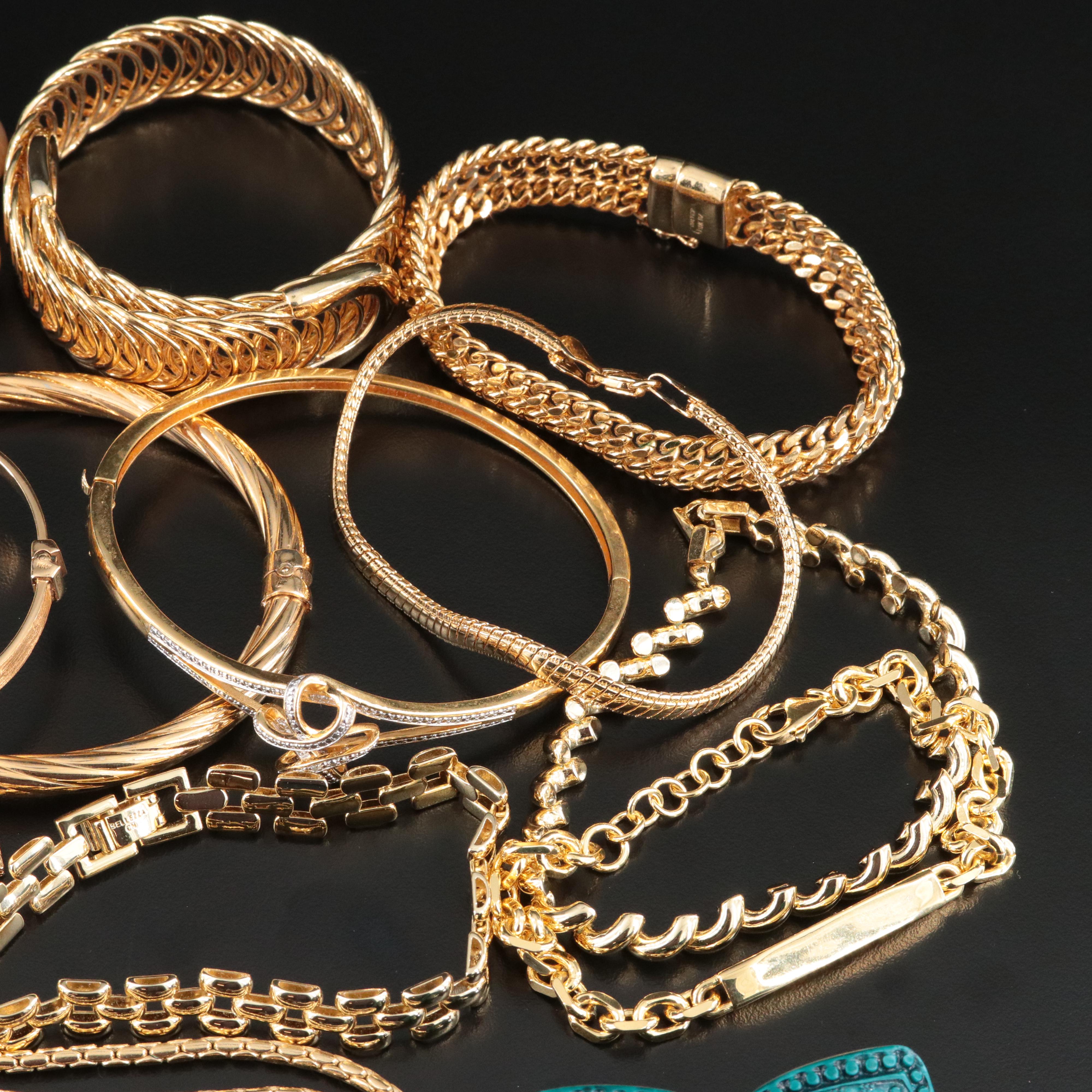 Tiger's Eye, Blue Topaz and Enamel Featured in Costume Jewelry Colleciton