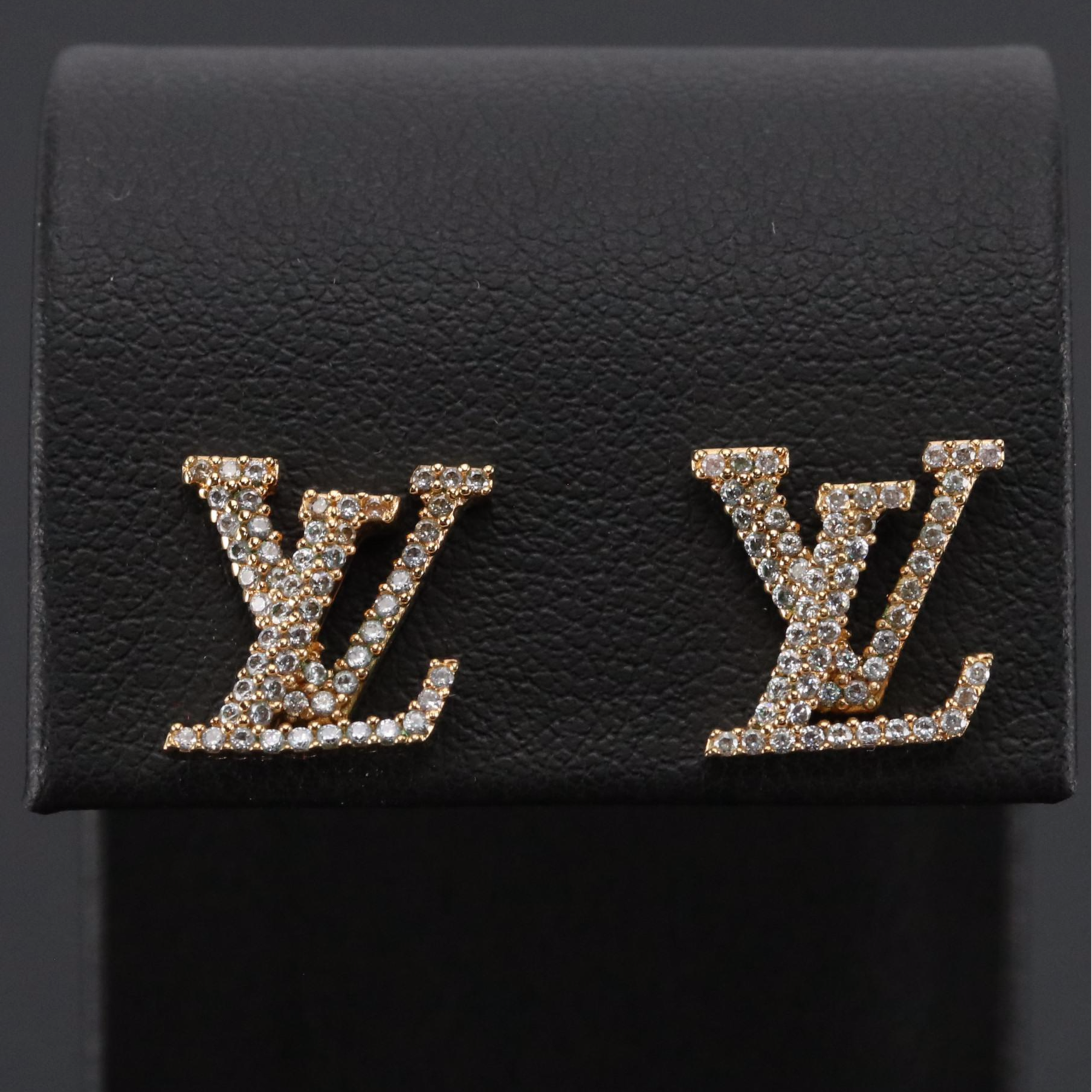 Louis Vuitton "LV Iconic" Crystal Earrings in Box
