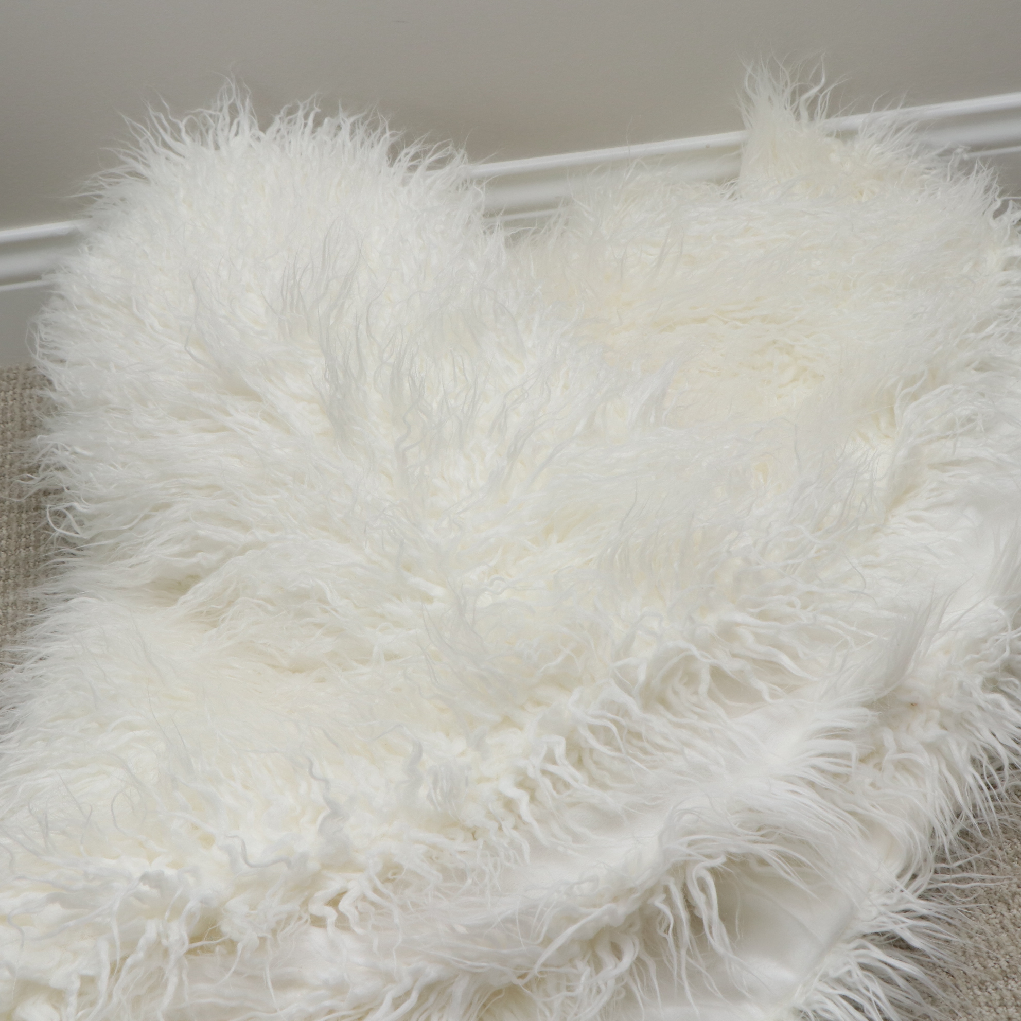 Safavieh "Cuddle" Faux Fur Throw, Surya Sheepskin Pillows and More Pillows