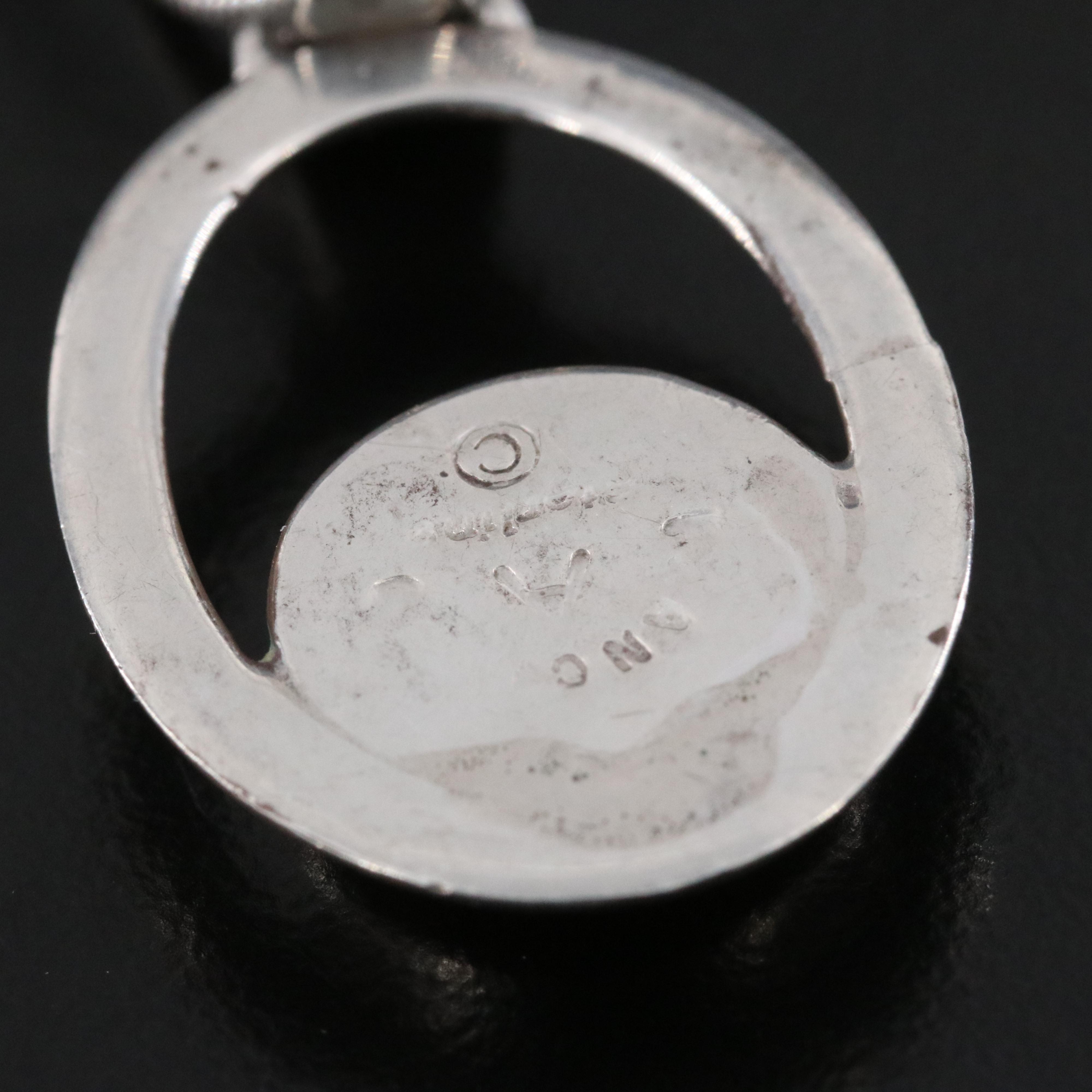 Navajo Albert Francisco Jasper, Tiger's Eye and Opal Pendant Necklace