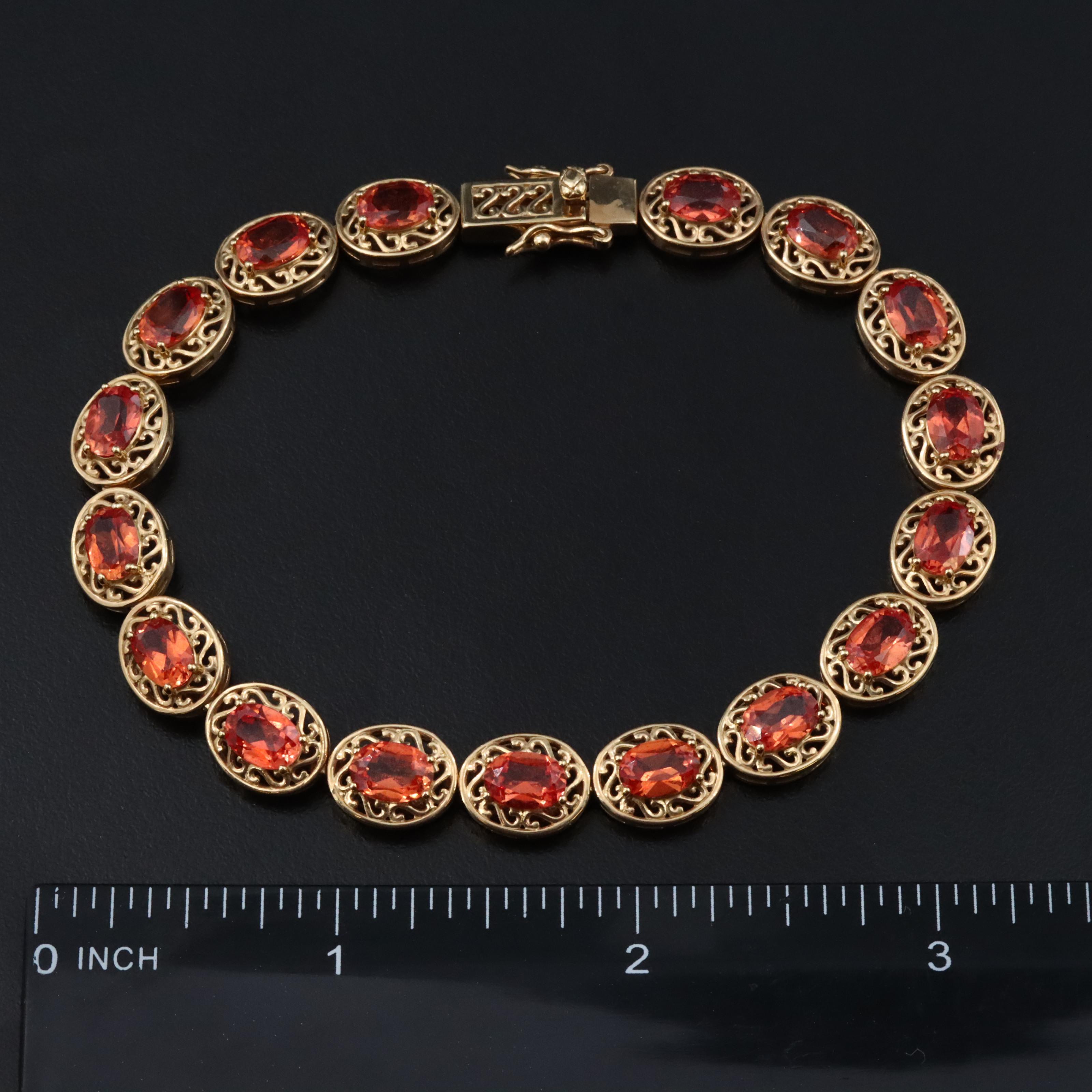 Sterling Spinel and CZ Bracelets