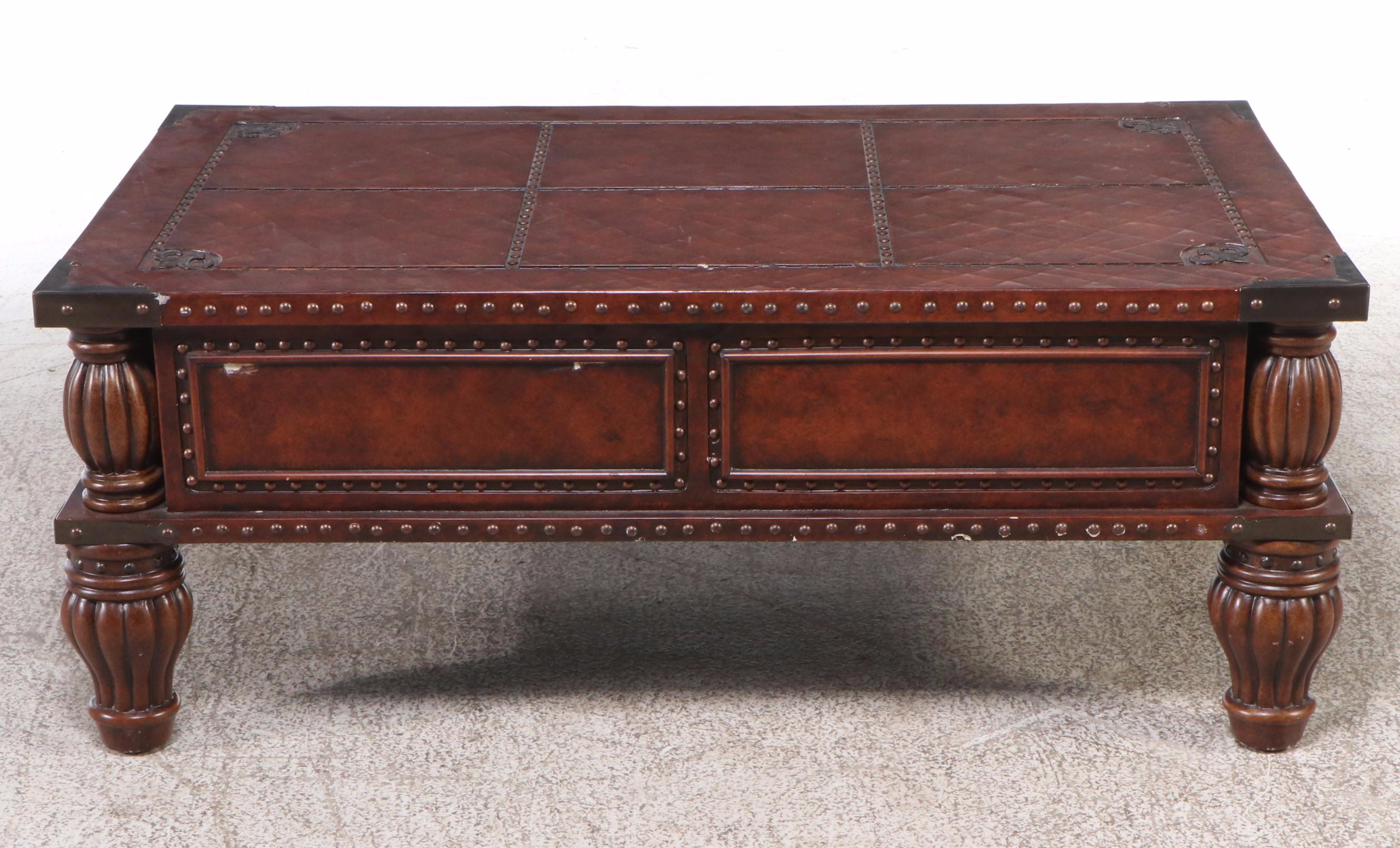 Anglo-Indian Style Two-Drawer Coffee Table