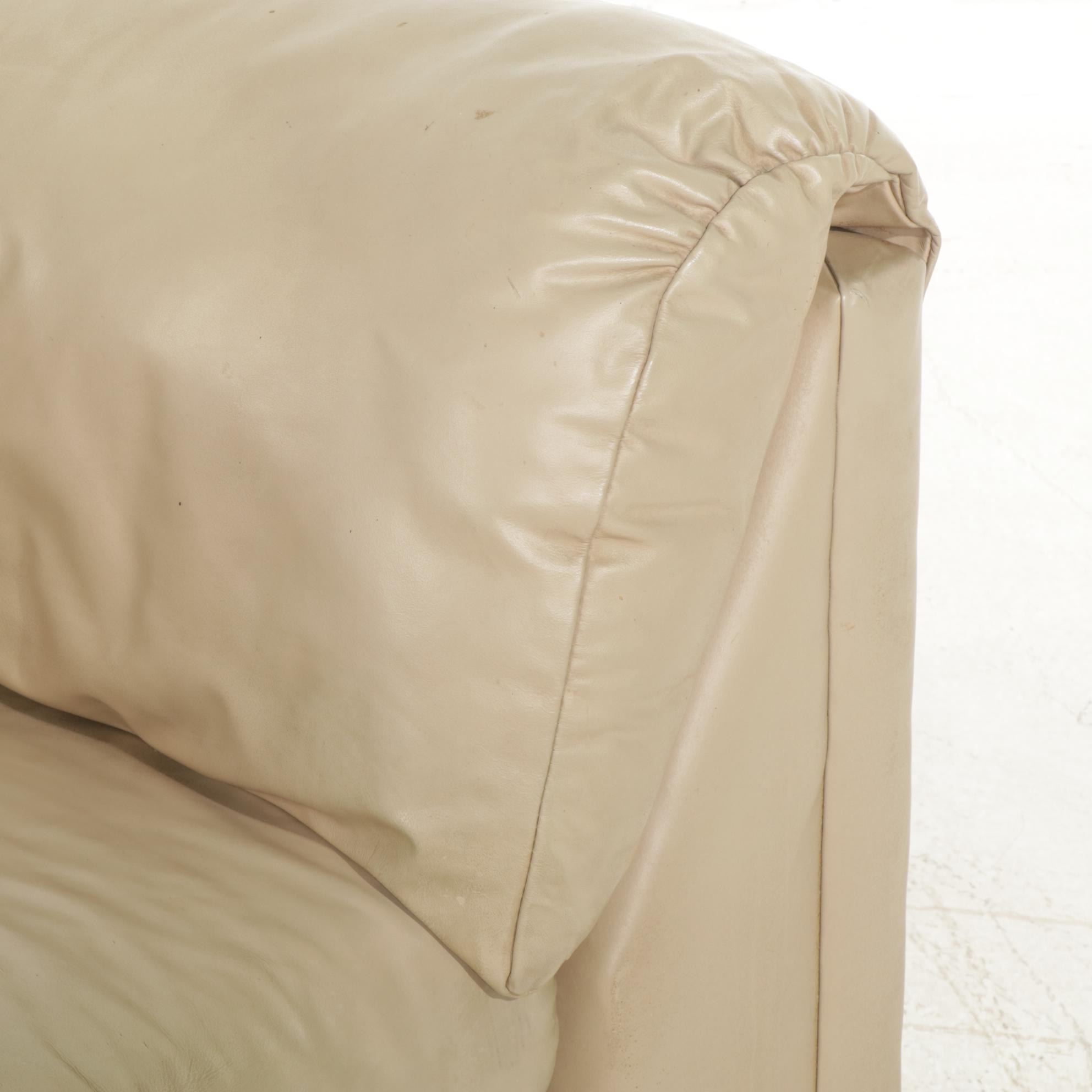 The Leather Factory Tan Sofa