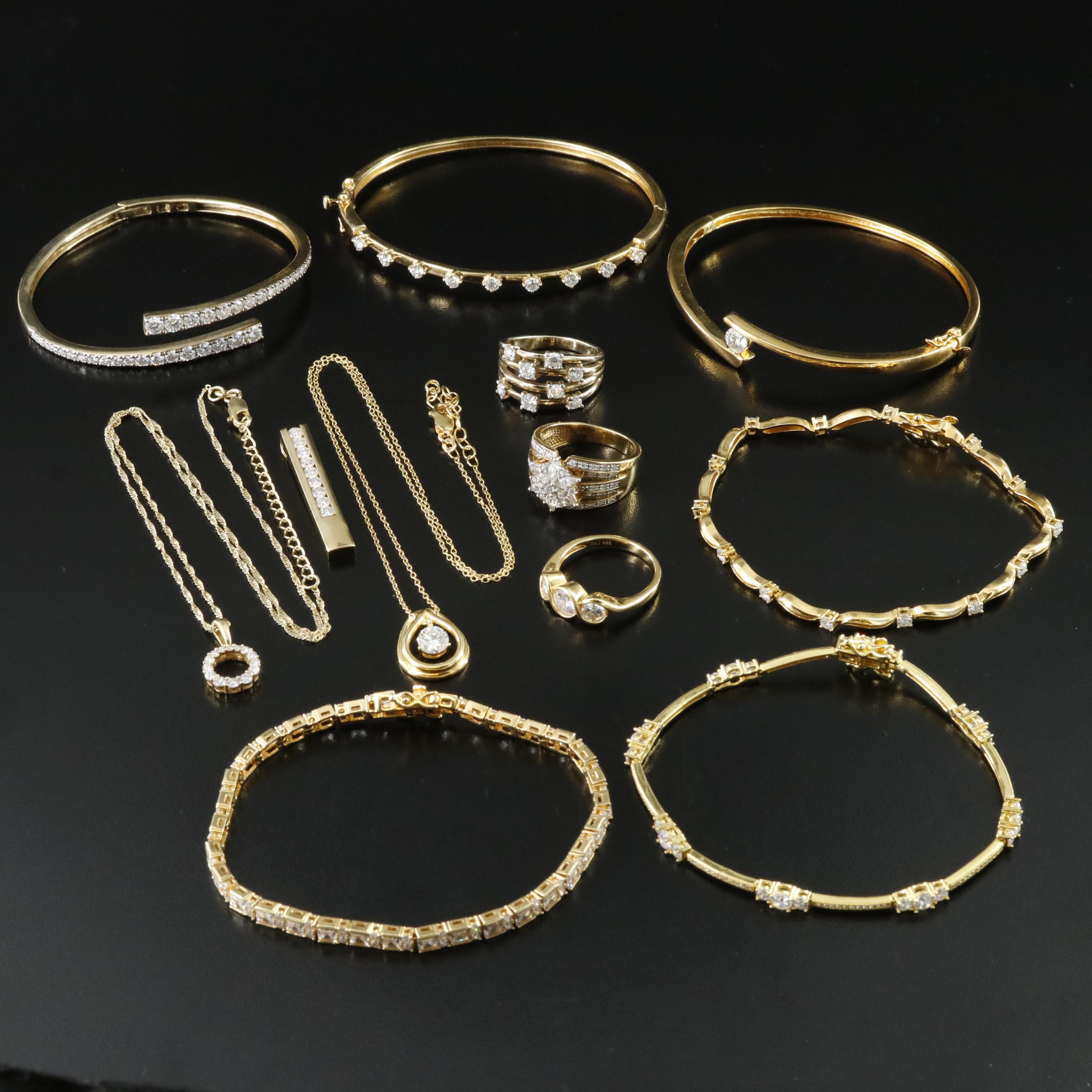 Sterling Moissanite and CZ Jewelry