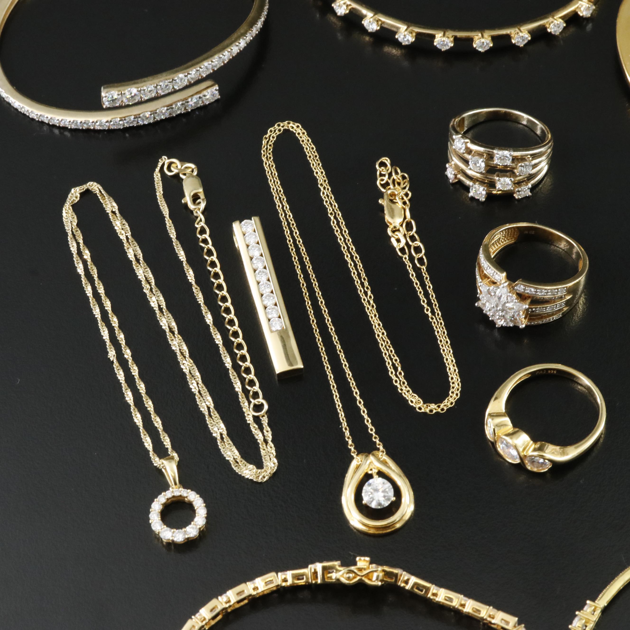 Sterling Moissanite and CZ Jewelry