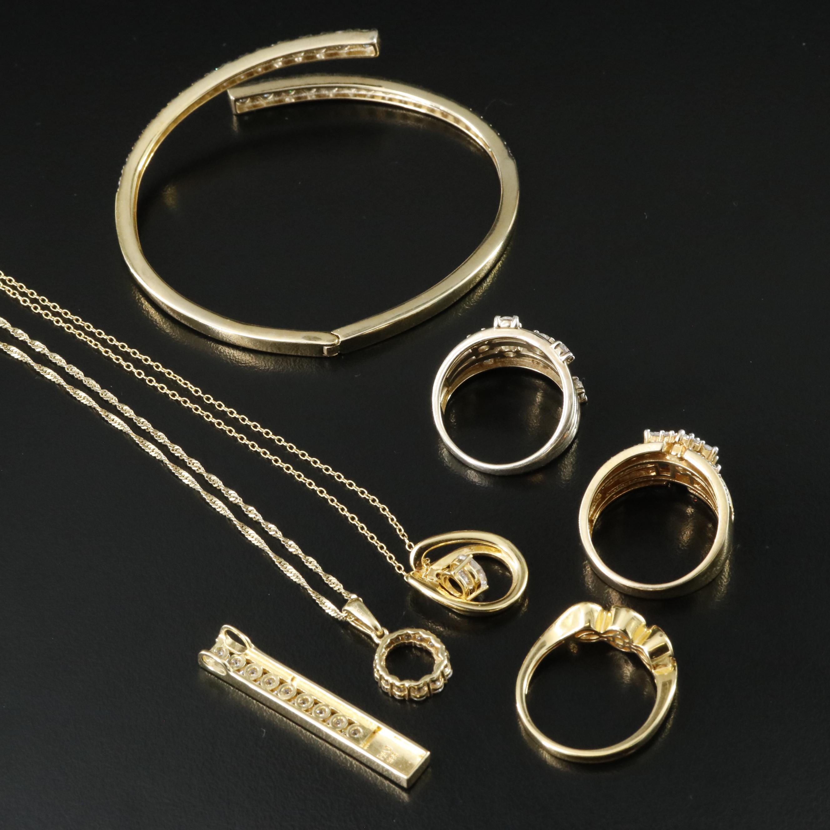 Sterling Moissanite and CZ Jewelry