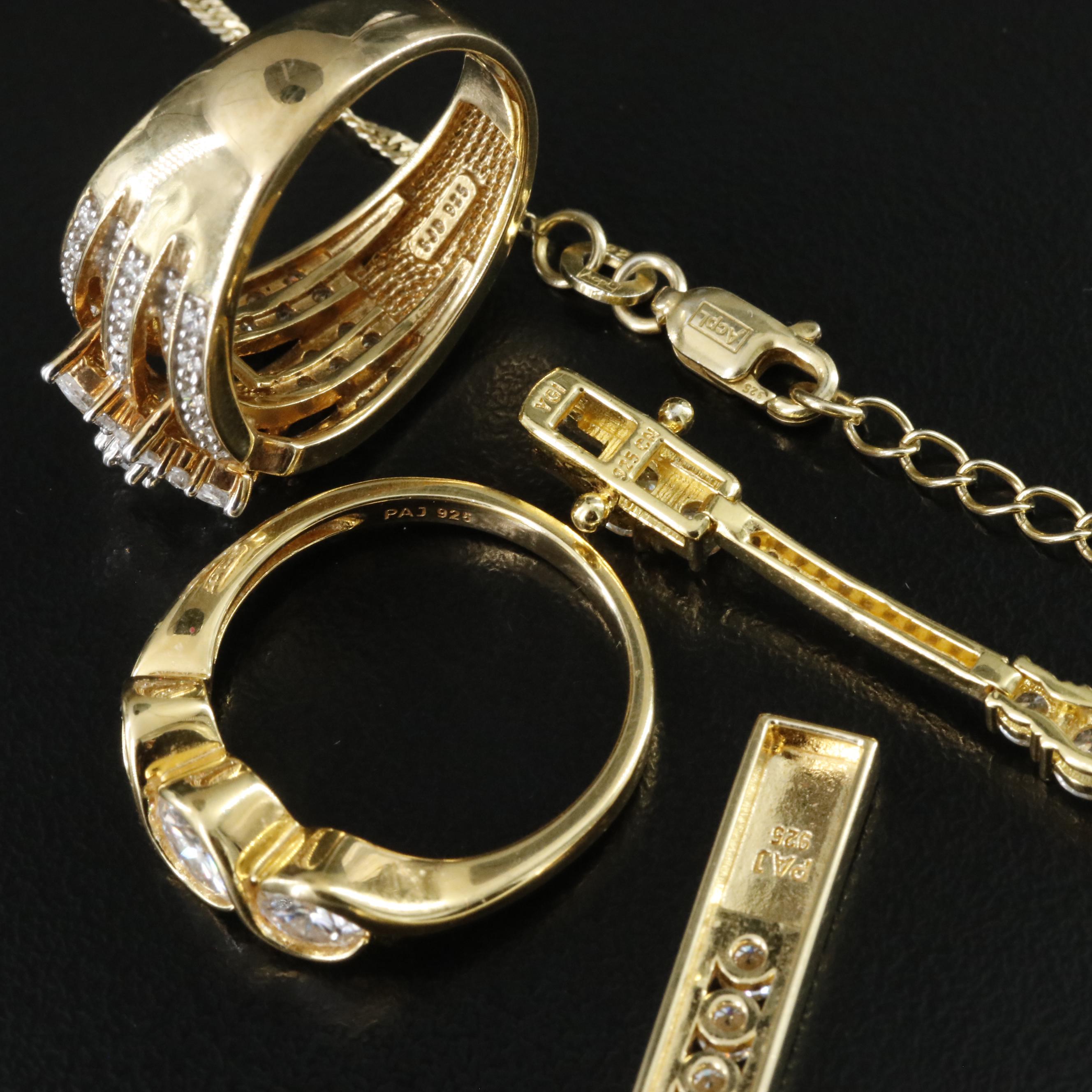 Sterling Moissanite and CZ Jewelry