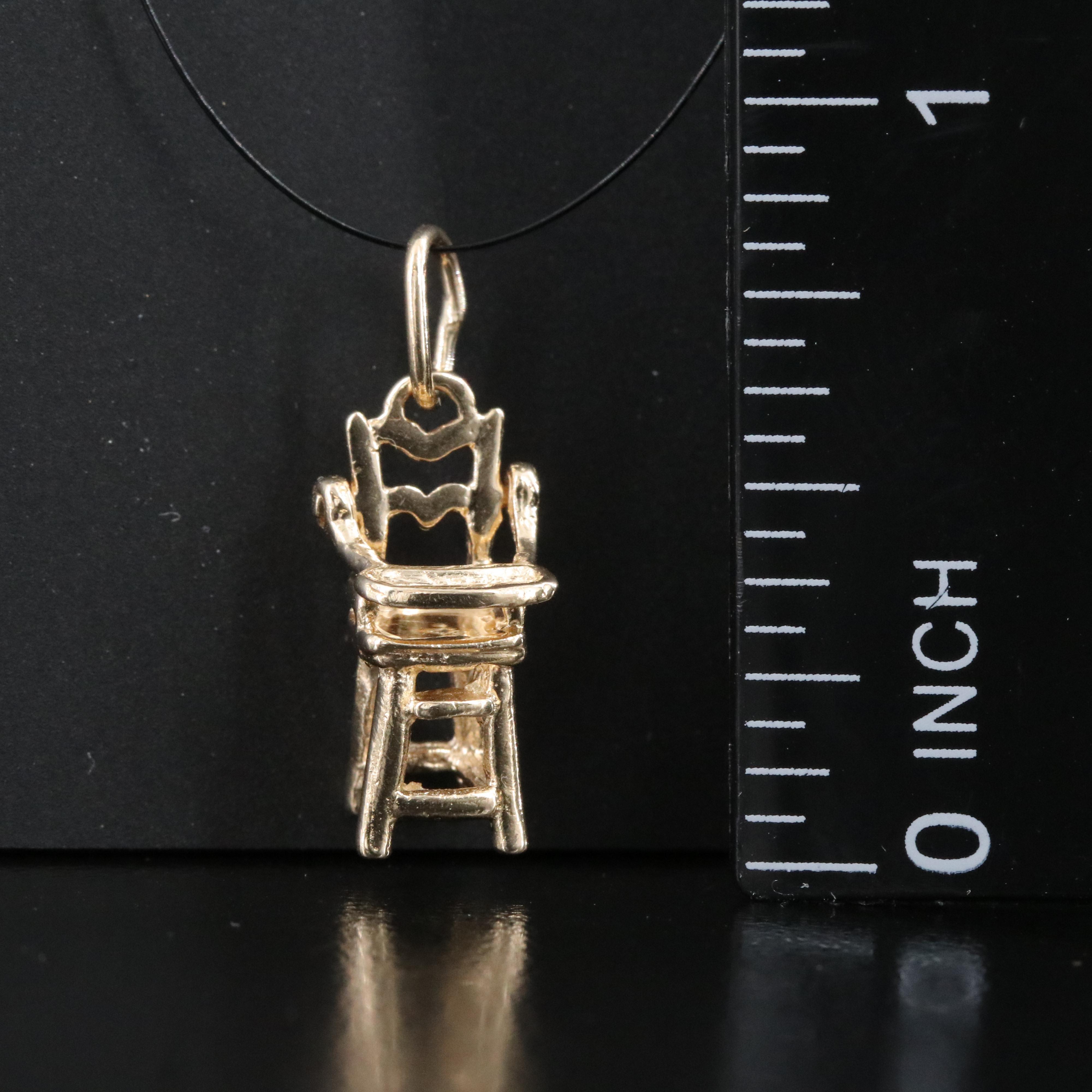14K Articulated High Chair Charm