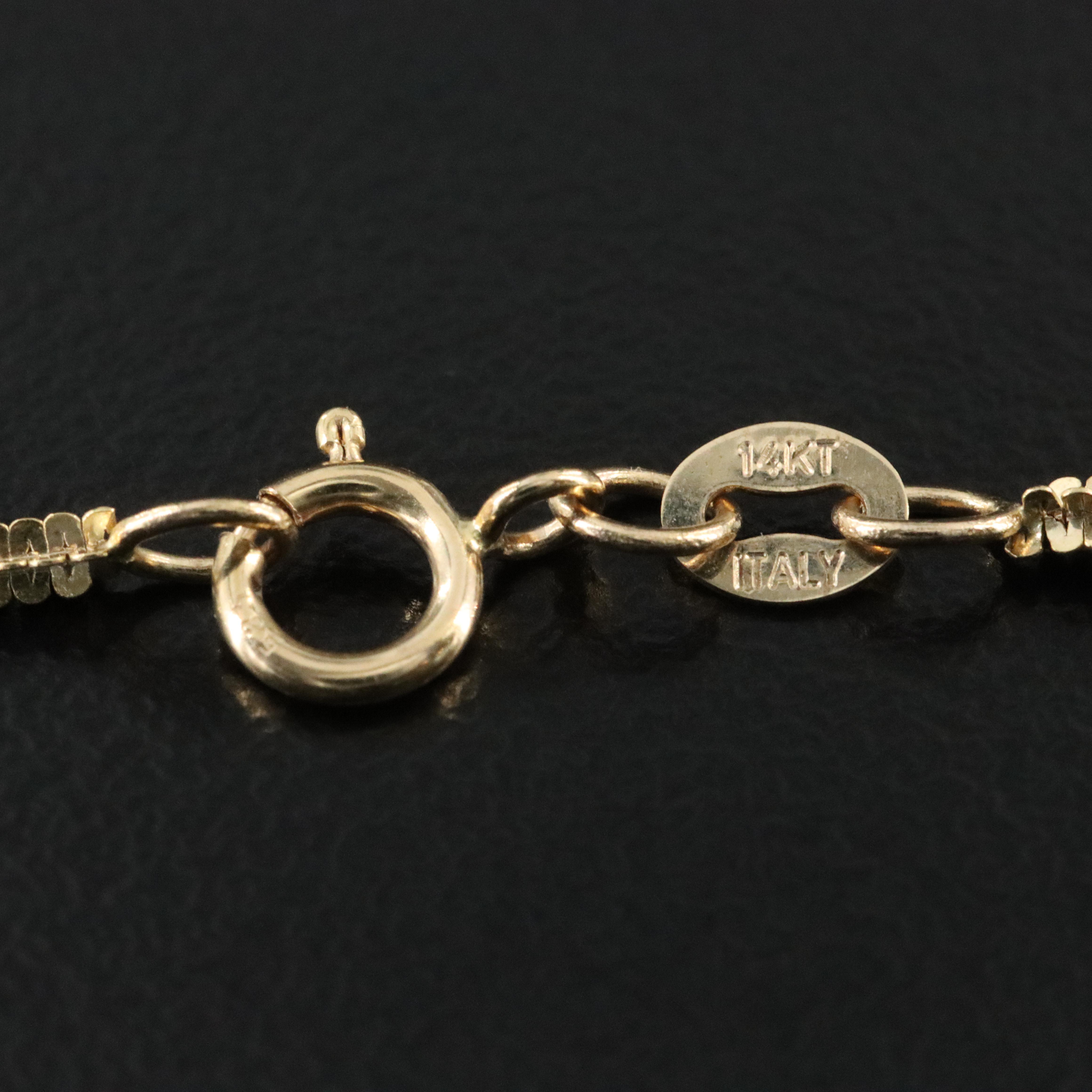 Italian 14K Two-Tone Sparkle Chain Necklace