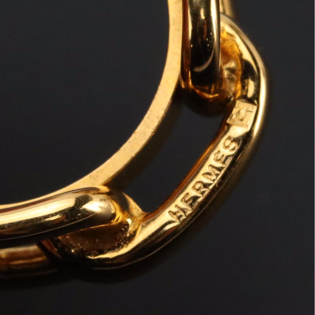 Hermès Gold Plated Chaine D’Ancre Scarf Ring