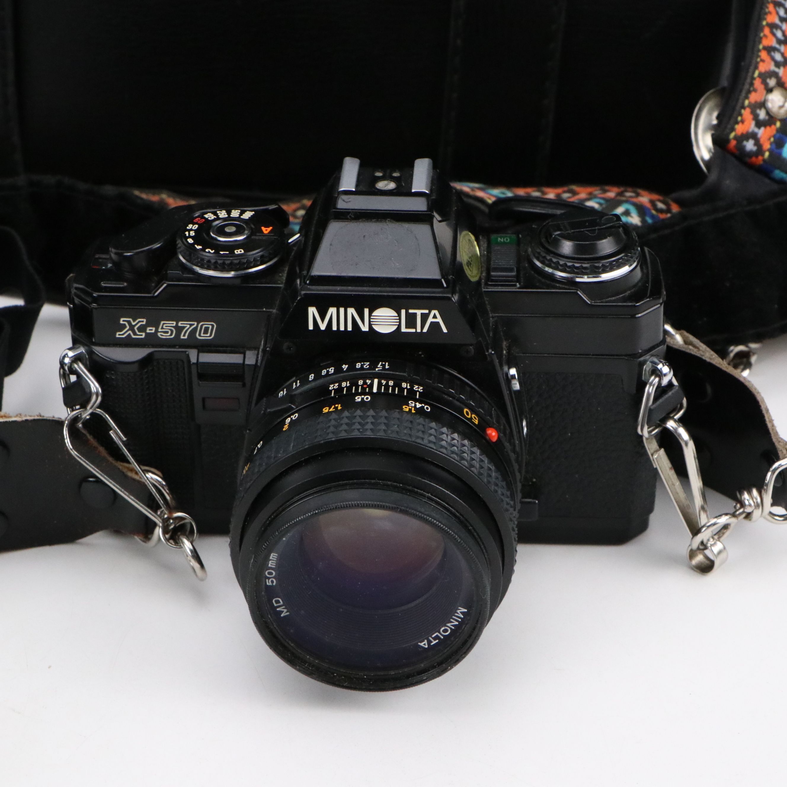 Minolta X-570 35mm Film Camera with Pentax ME Super and Accessories