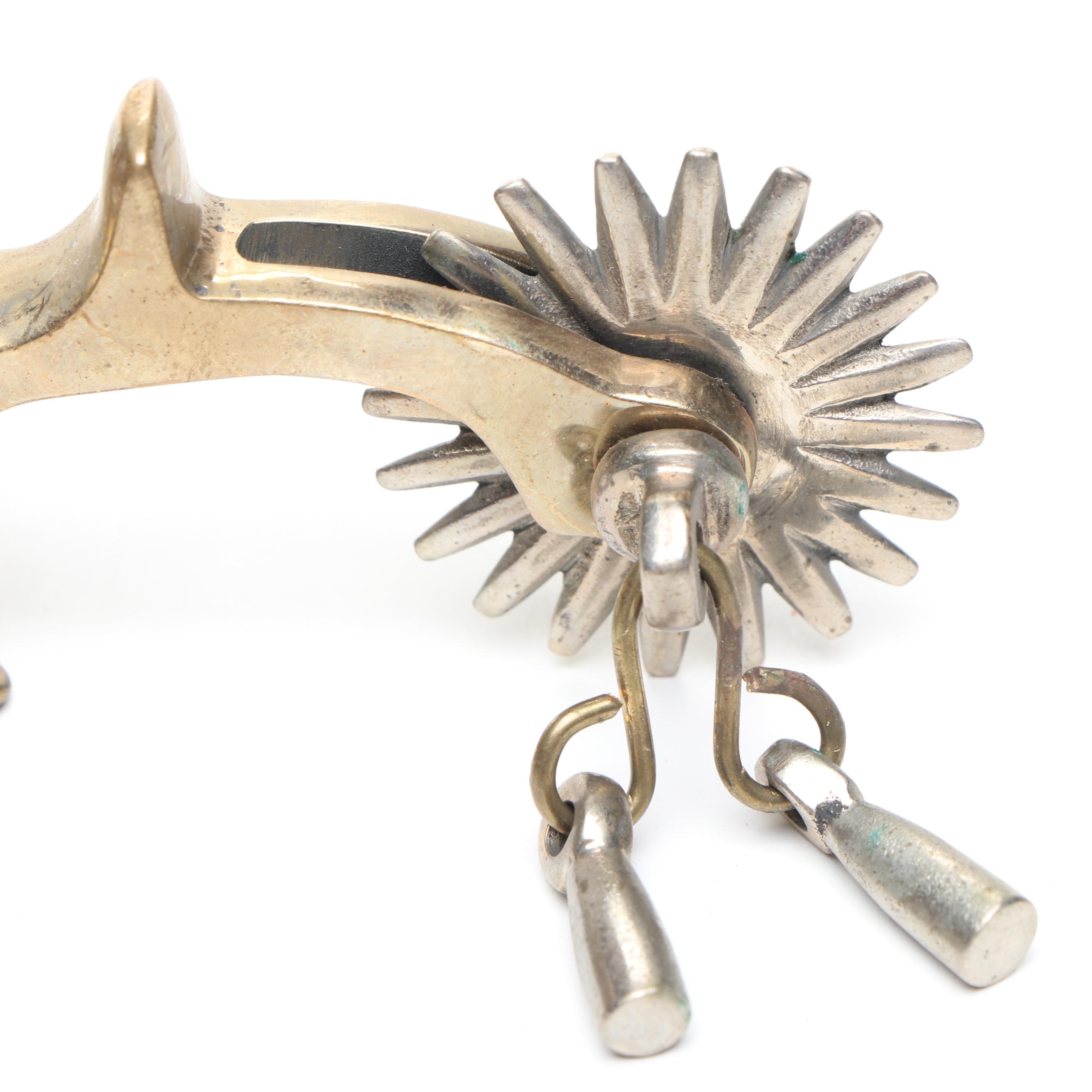 Vintage Western Spurs with Brass Stirrups