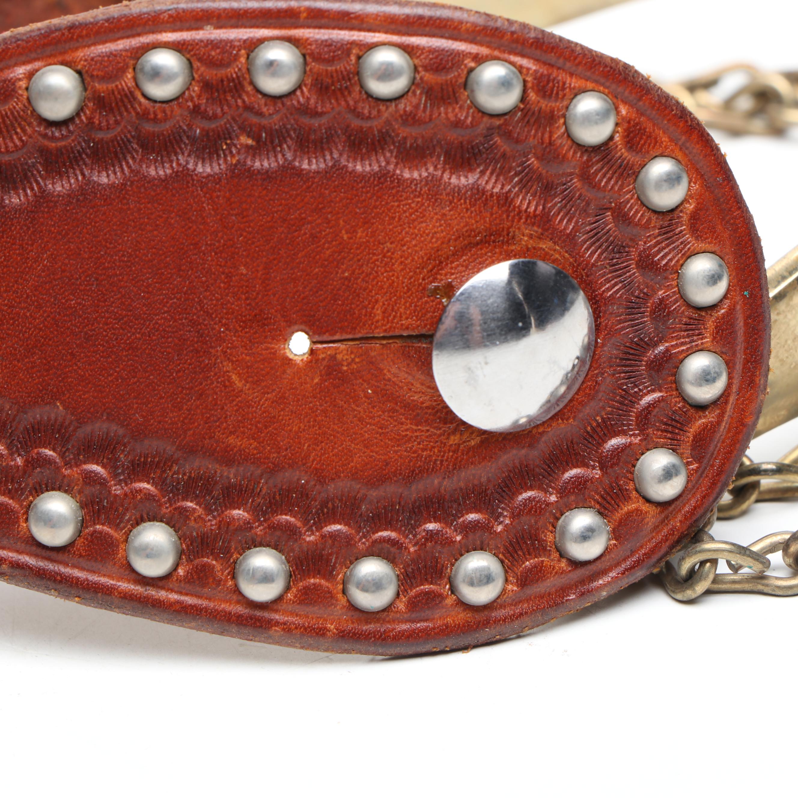 Vintage Western Spurs with Brass Stirrups