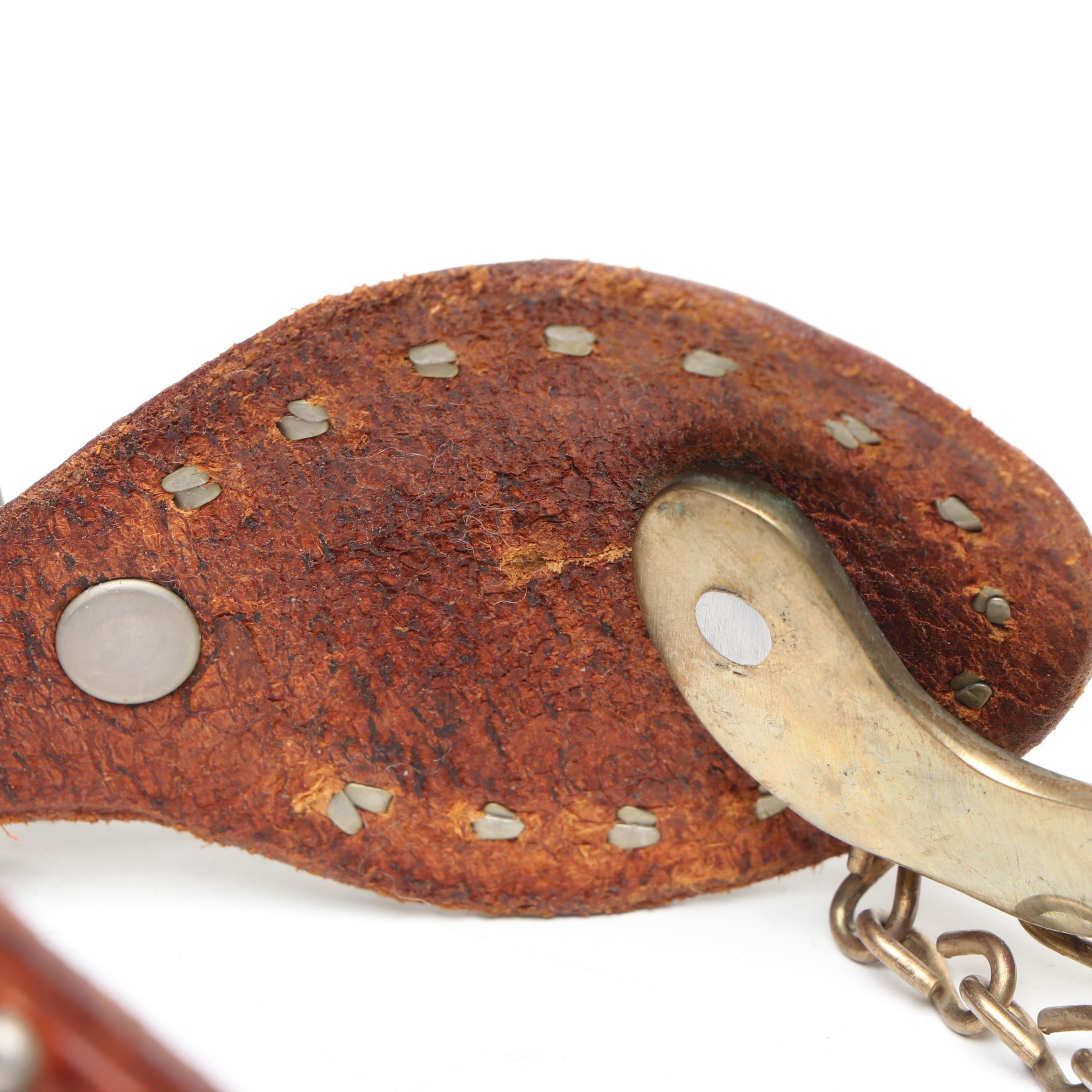 Vintage Western Spurs with Brass Stirrups