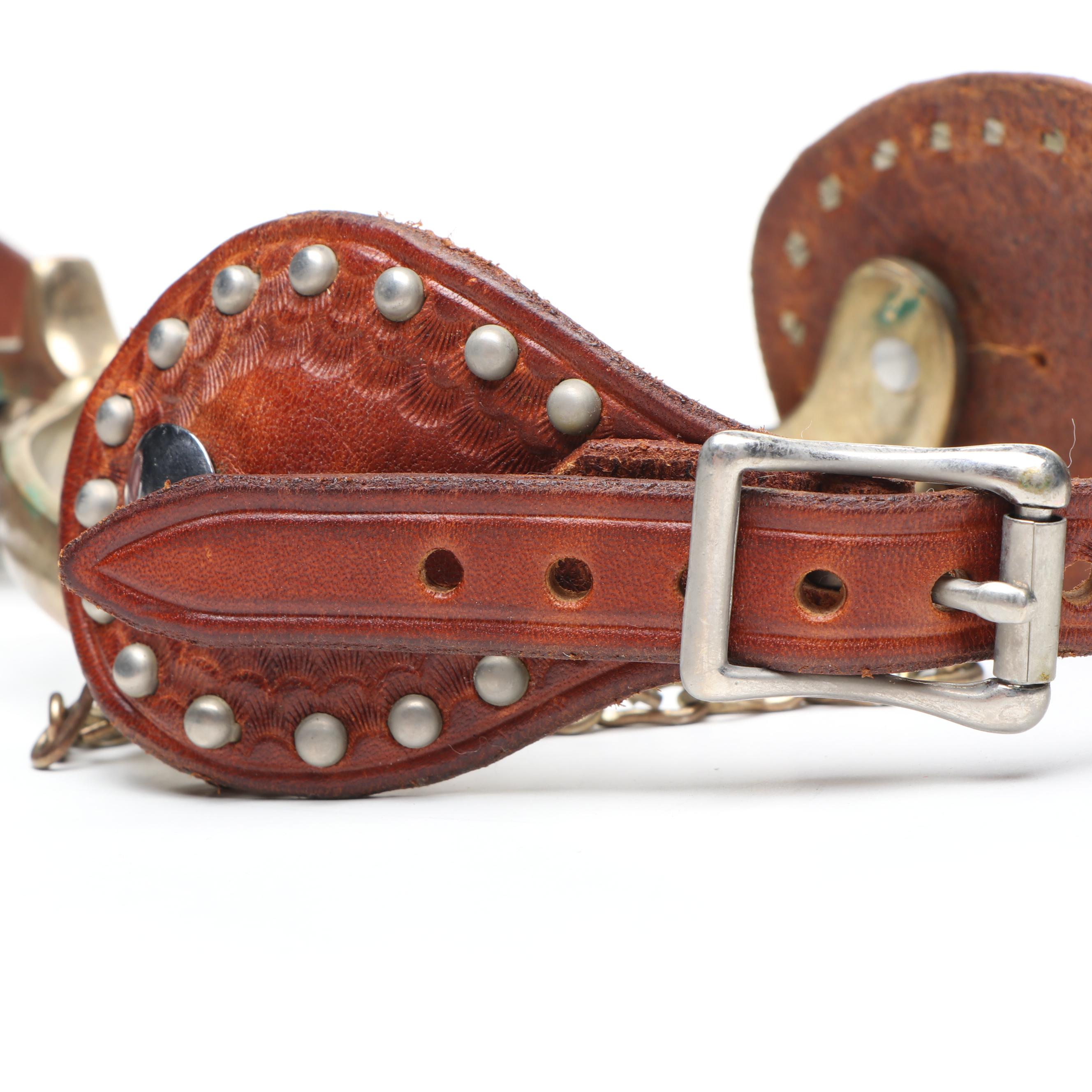 Vintage Western Spurs with Brass Stirrups