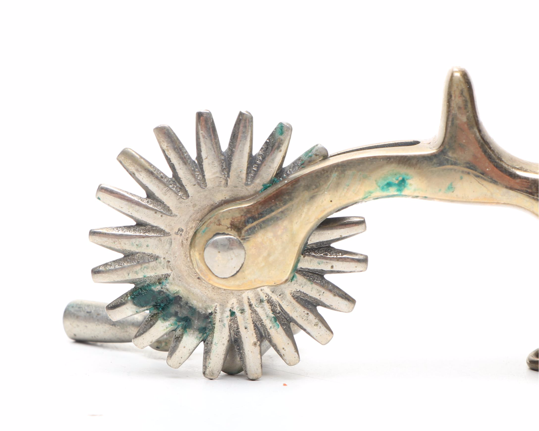 Vintage Western Spurs with Brass Stirrups