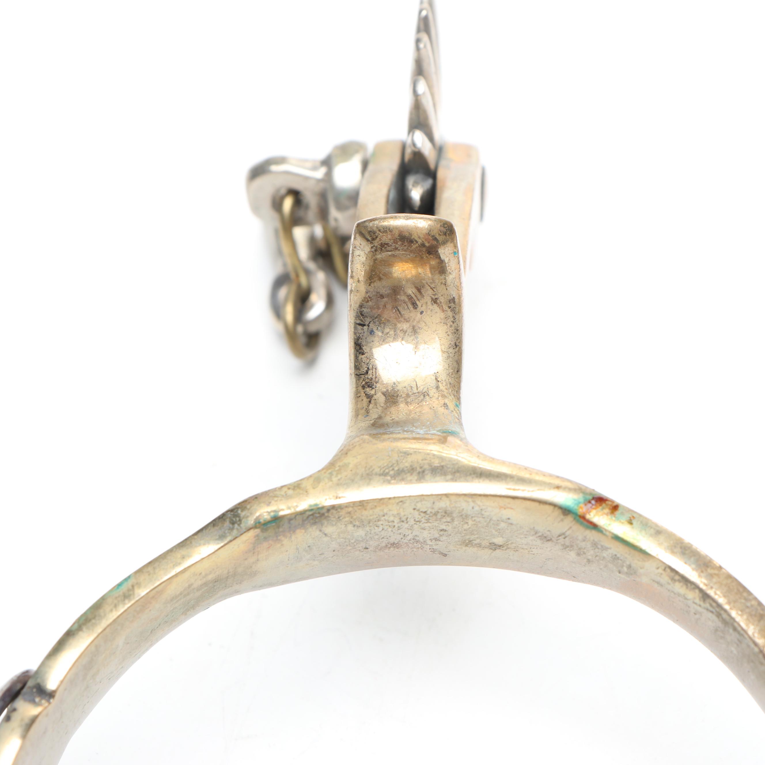 Vintage Western Spurs with Brass Stirrups