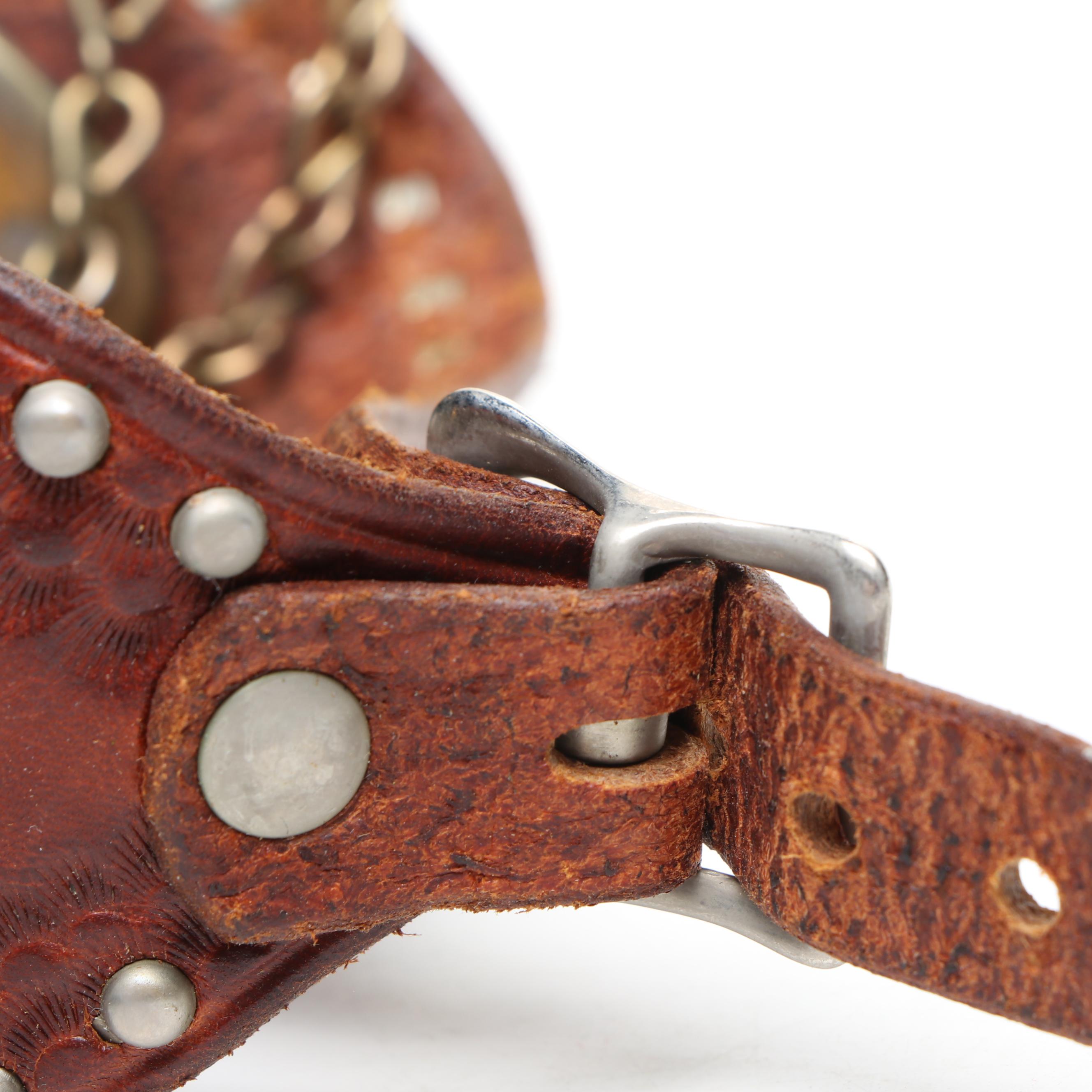 Vintage Western Spurs with Brass Stirrups