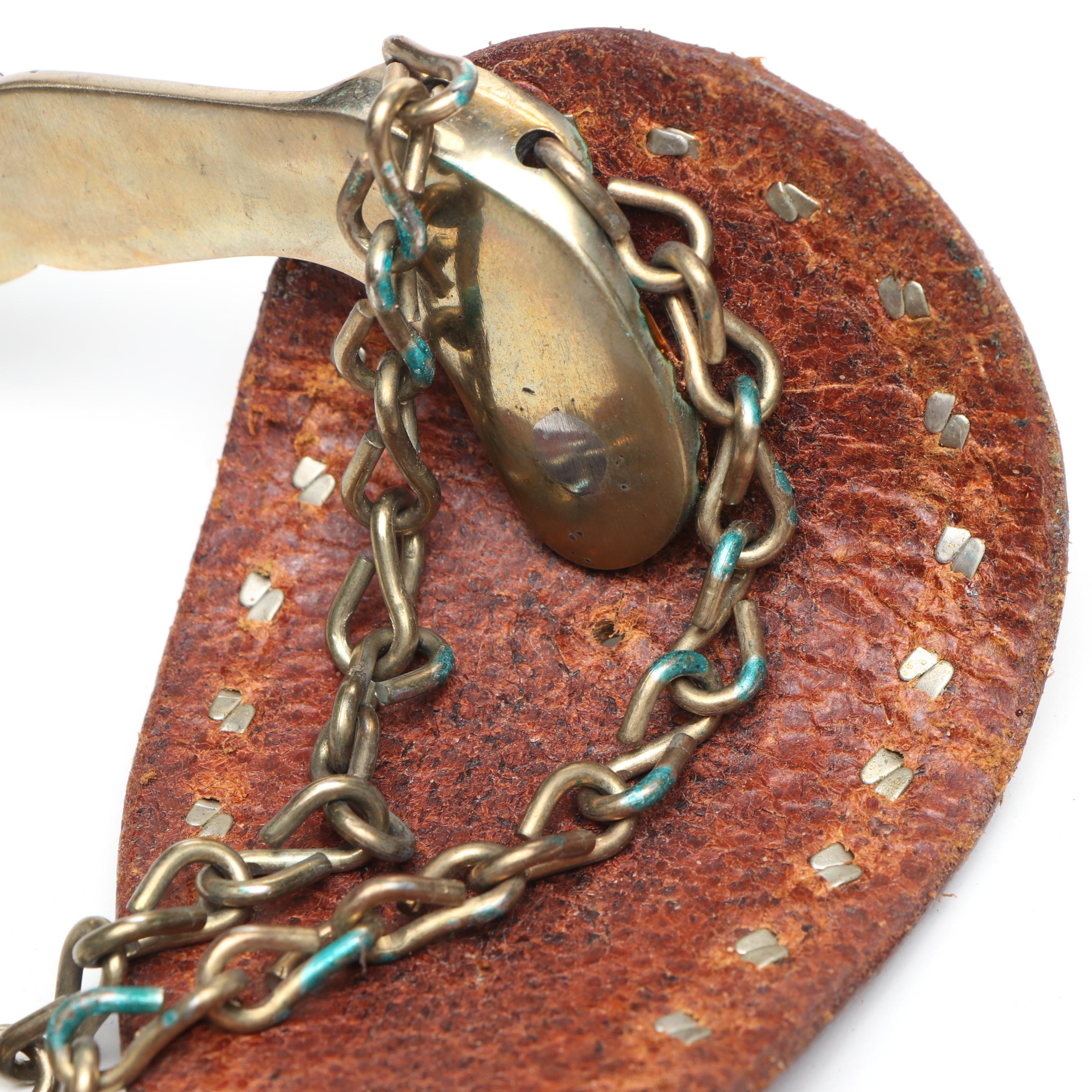 Vintage Western Spurs with Brass Stirrups