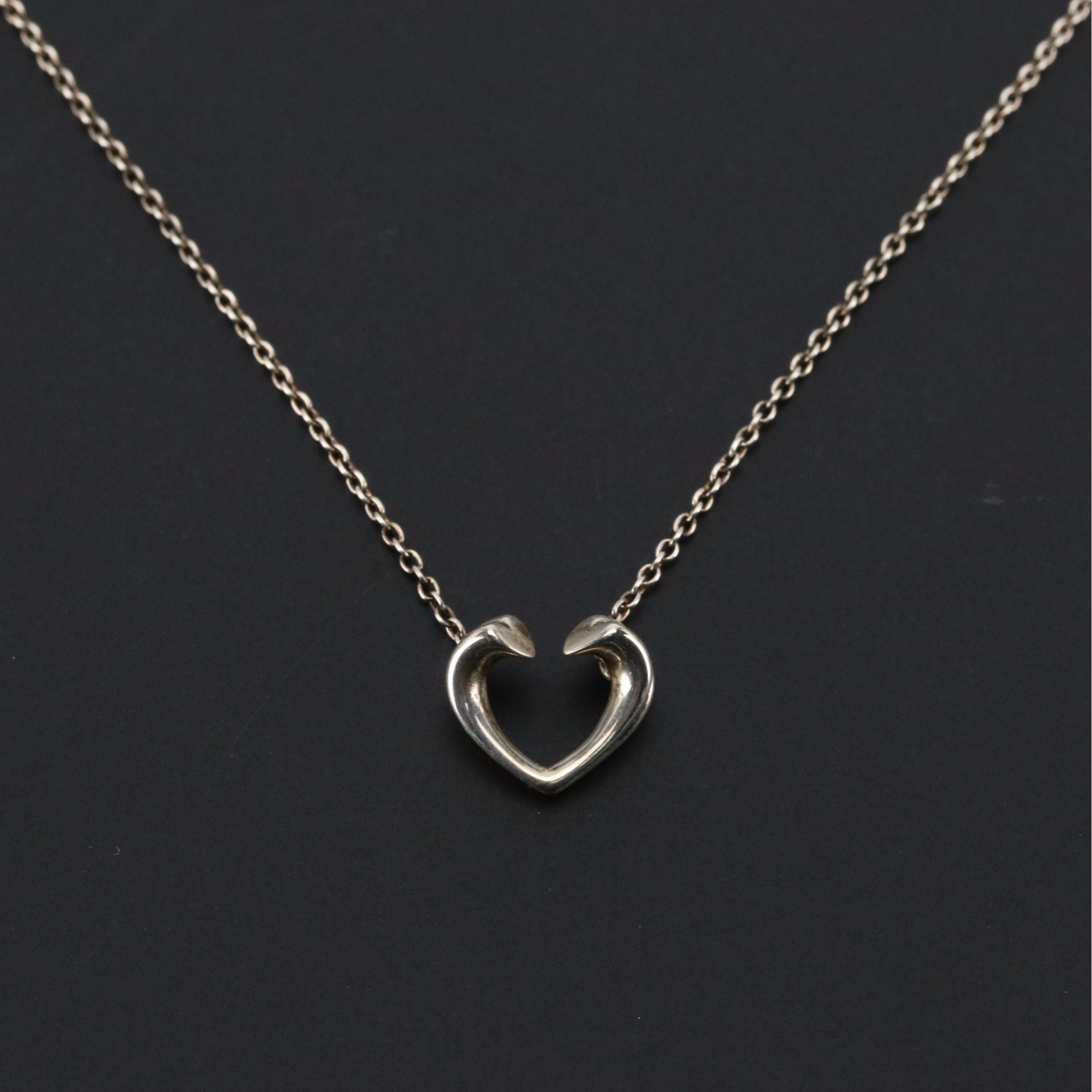 Paloma Picasso for Tiffany & Co. Sterling Tenderness Heart Necklace with Box