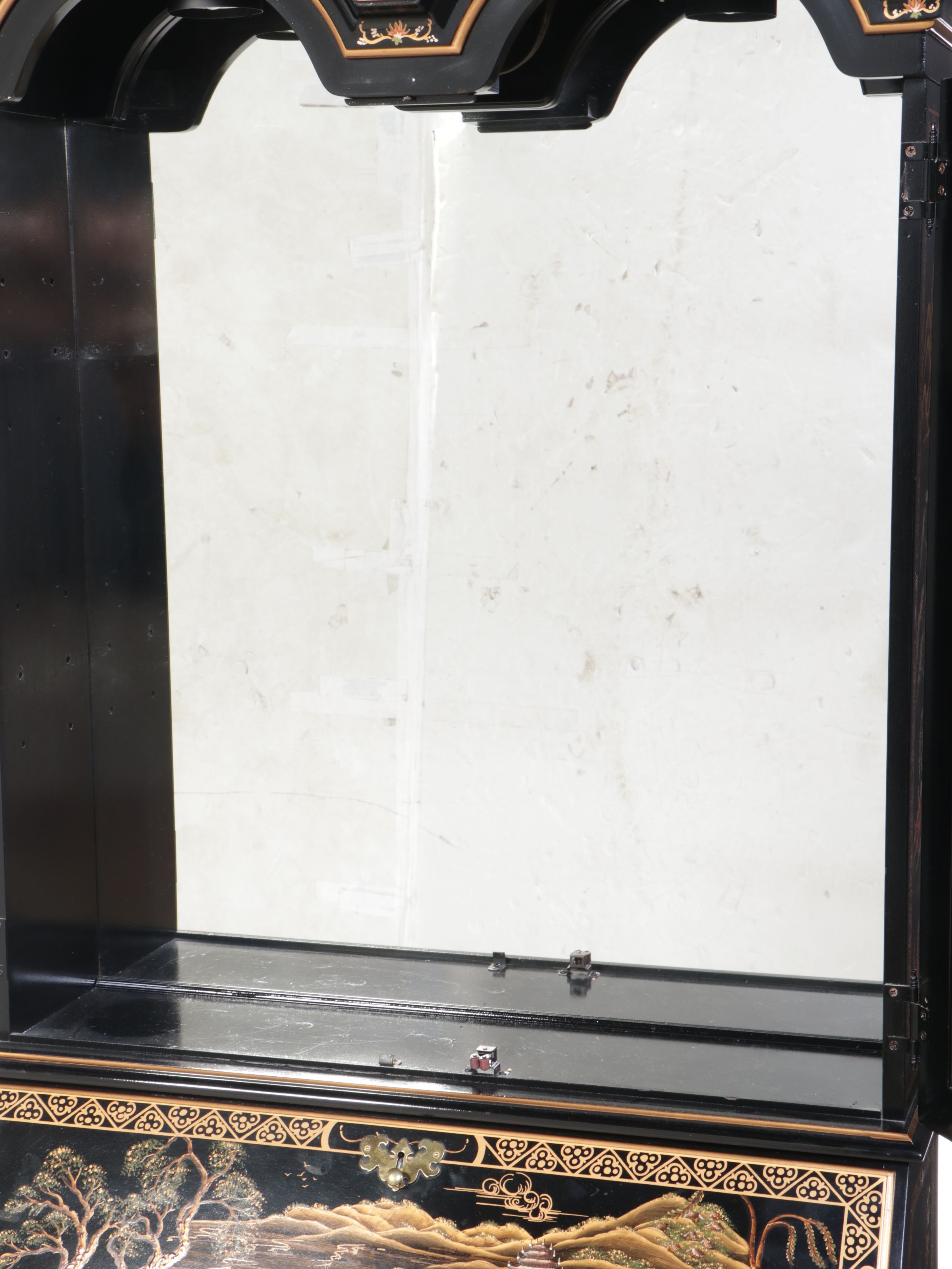 Jasper Furniture Chinese Style Lacquered Wooden Secretary Desk and Chair