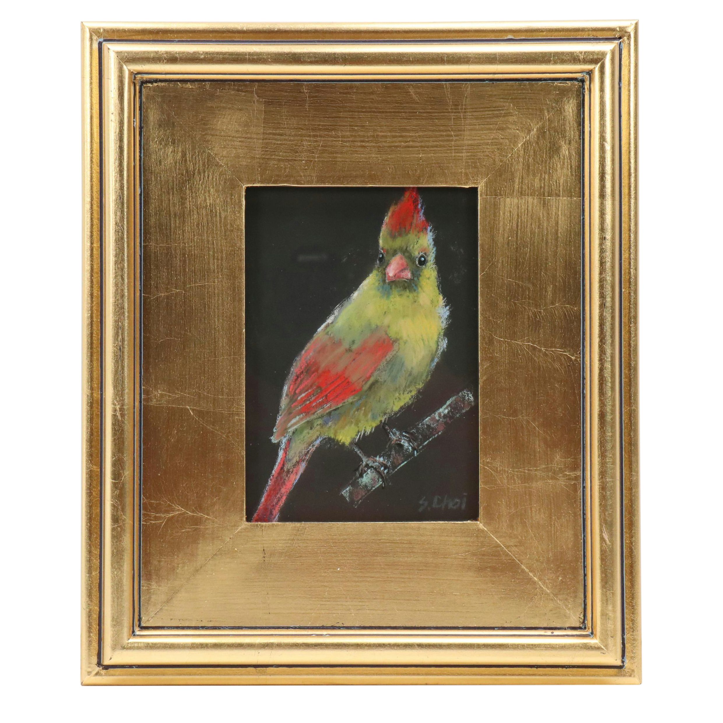 Sunkyung Choi Pastel Drawing of Bird, 21st Century