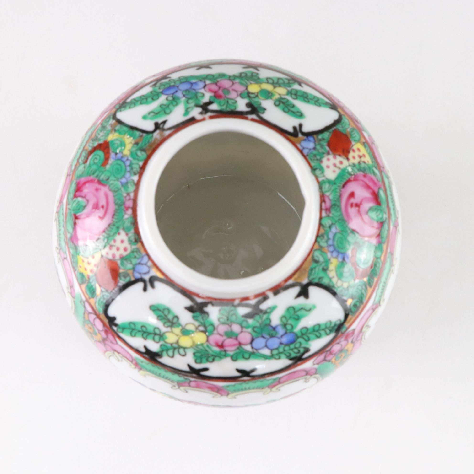 Chinese Cloisonné Ginger Jar & Duck, Rose Famille Porcelain Bowl and Jar