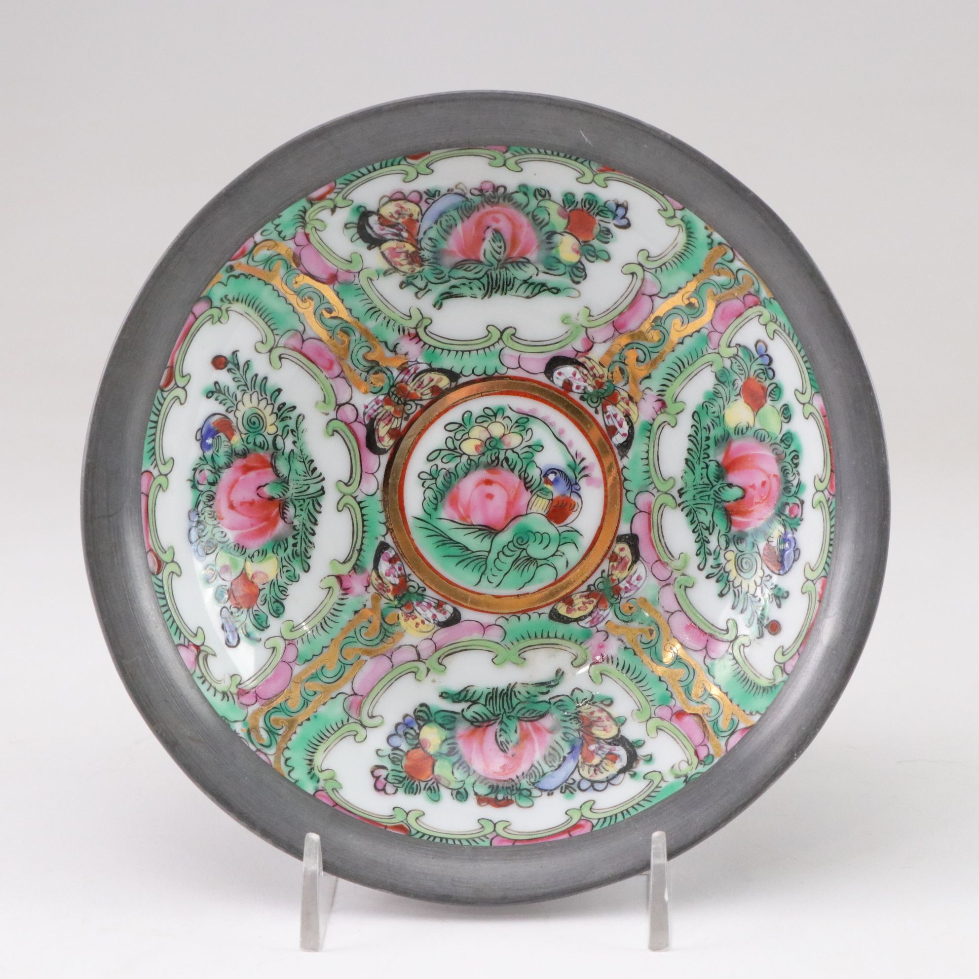 Chinese Cloisonné Ginger Jar & Duck, Rose Famille Porcelain Bowl and Jar