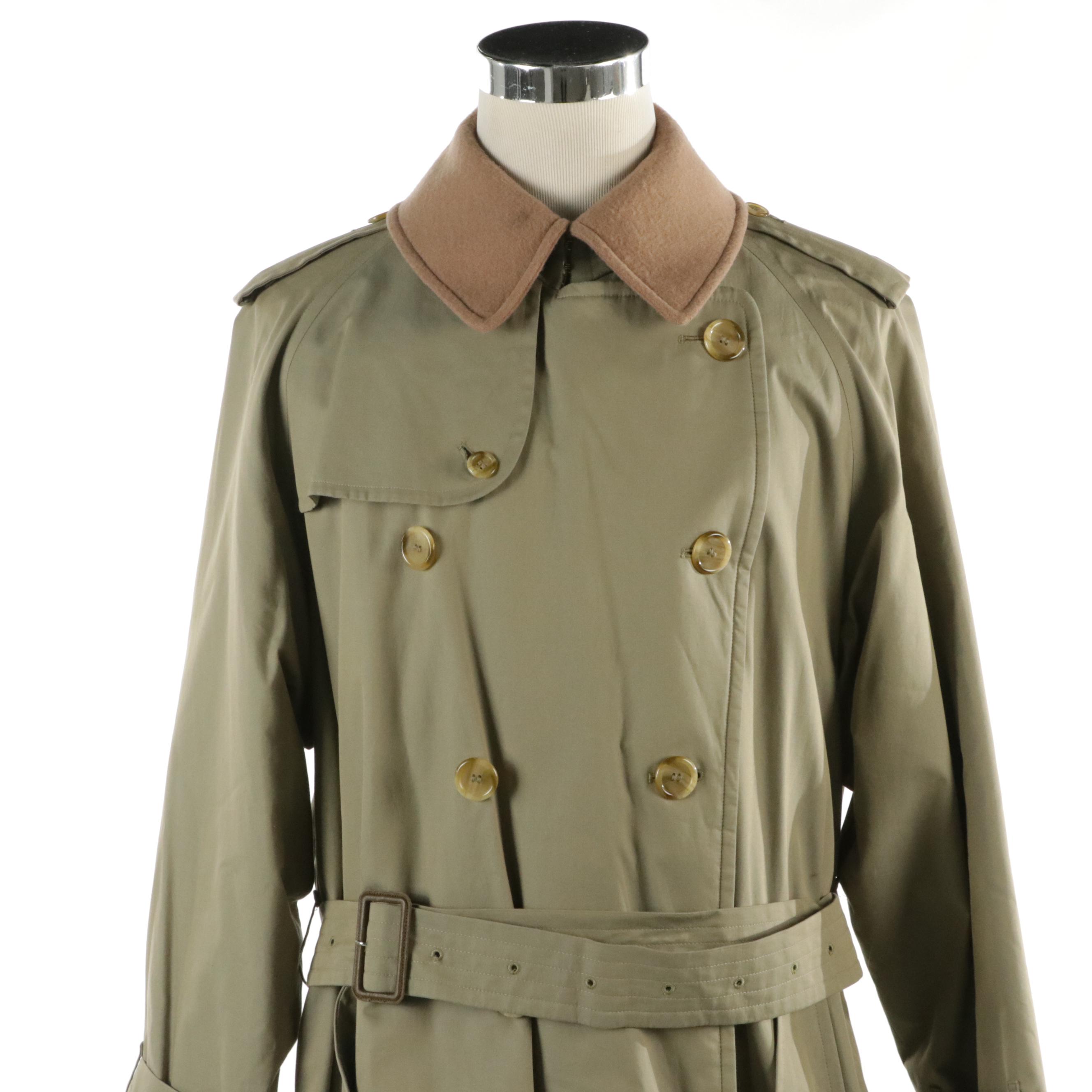 Men's Burberrys of London Trench Coat with Removable Wool/Camel Hair Lining
