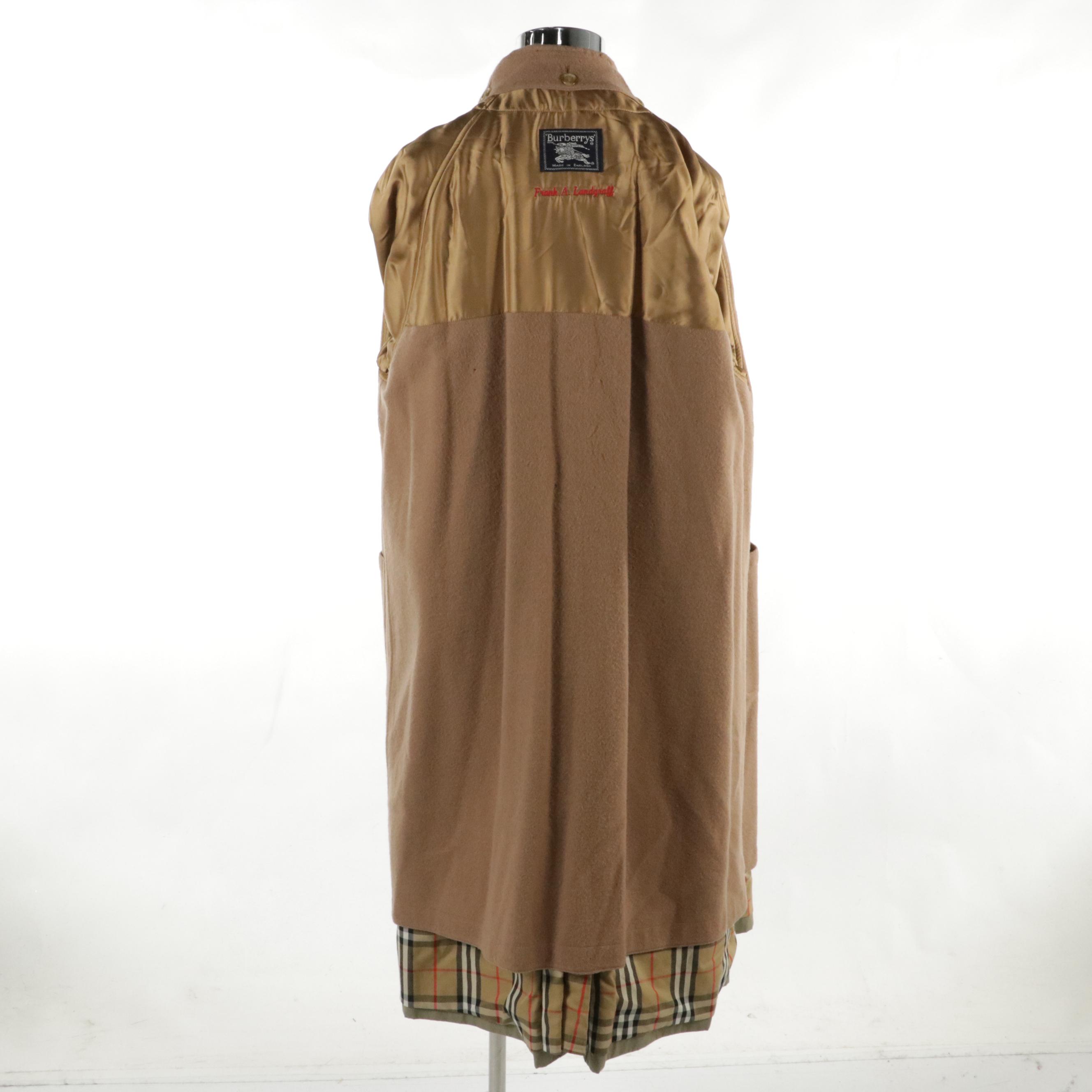 Men's Burberrys of London Trench Coat with Removable Wool/Camel Hair Lining