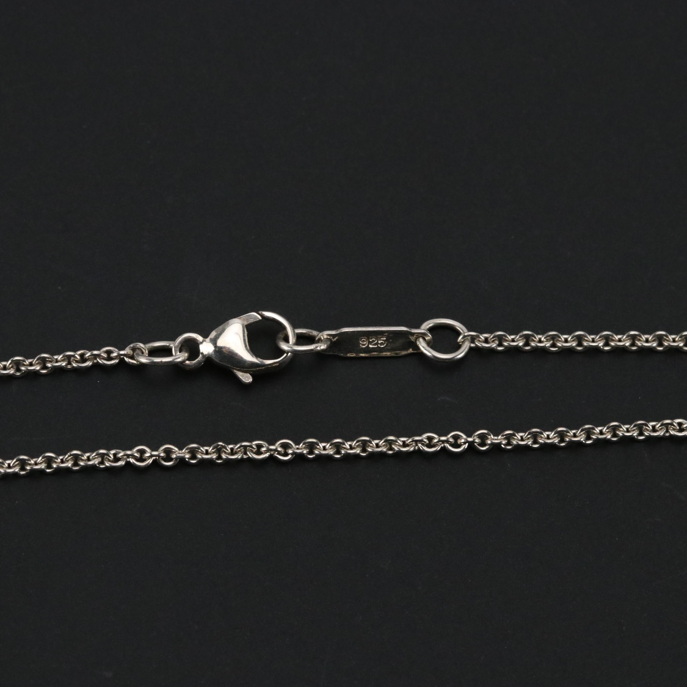 Tiffany & Co. 1837 Sterling Bar Pendant Necklace