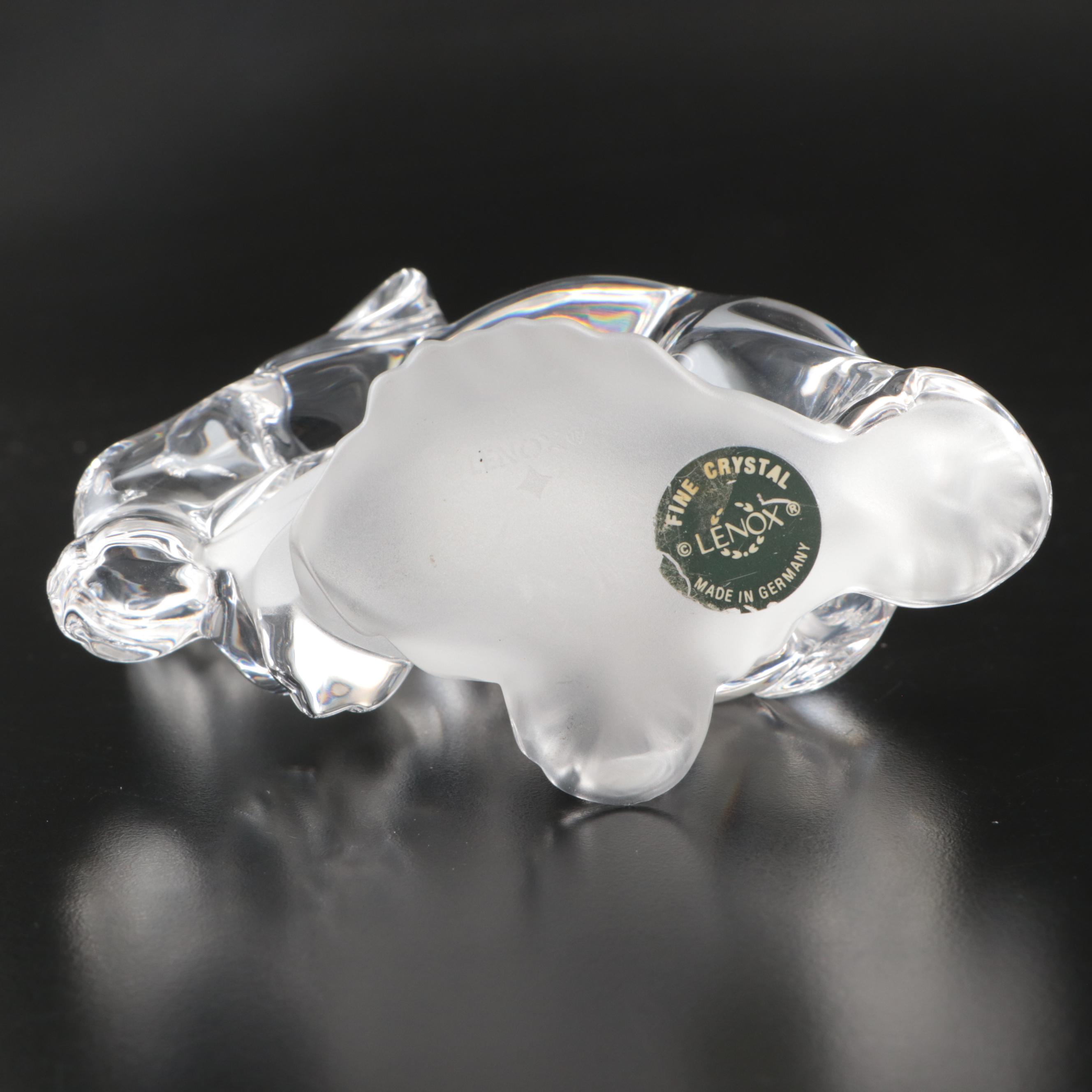 Waterford, Villeroy & Boch and Lenox Crystal Paperweights, Clock and Figurines