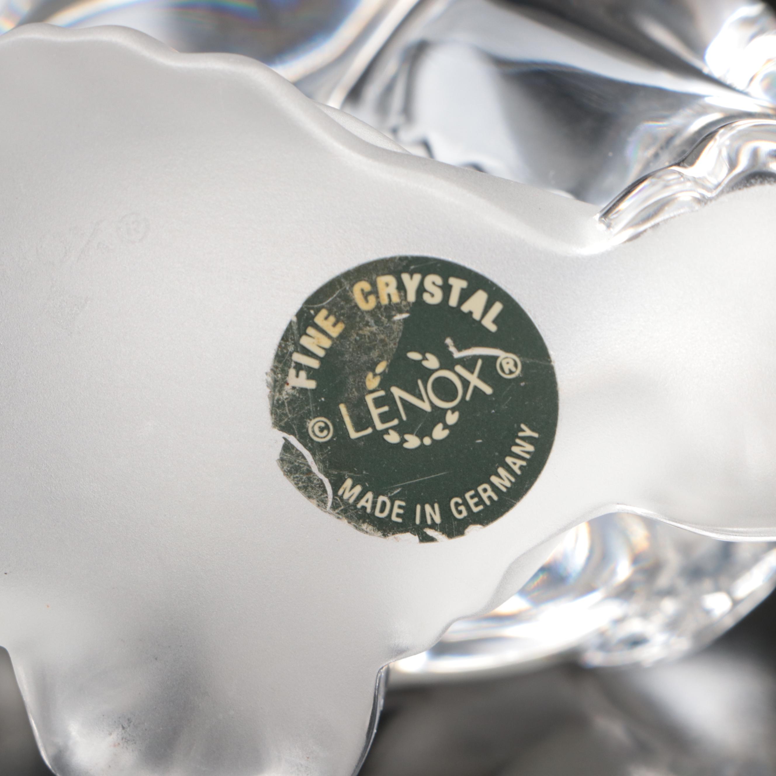 Waterford, Villeroy & Boch and Lenox Crystal Paperweights, Clock and Figurines